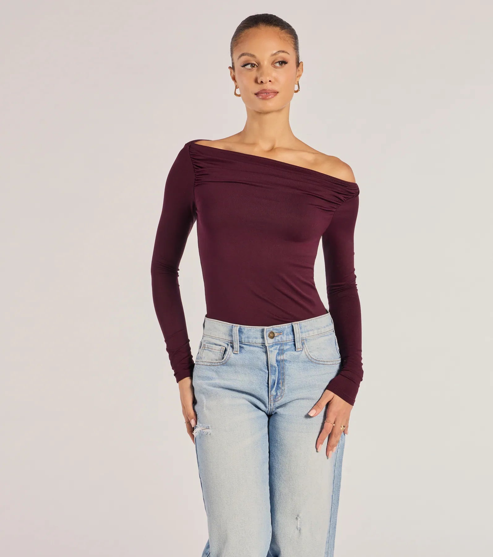 Premium Off-The-Shoulder Long Sleeve Top - Ultimate Casual Chic