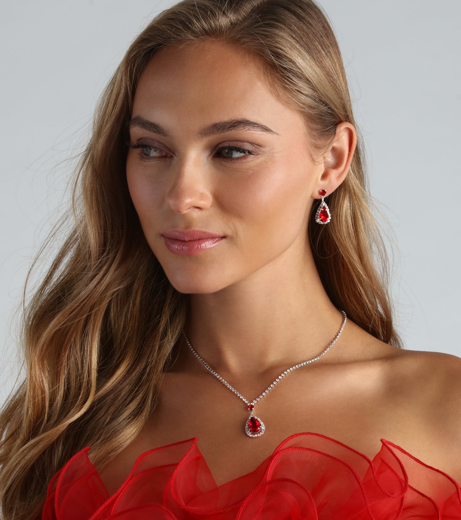 Ultimate Luxe Gemstone Jewelry Set: Necklace & Earrings