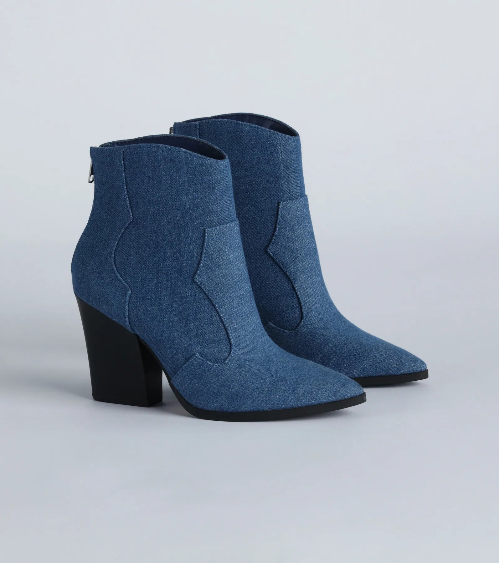 Premium Country Nights Denim Western Booties