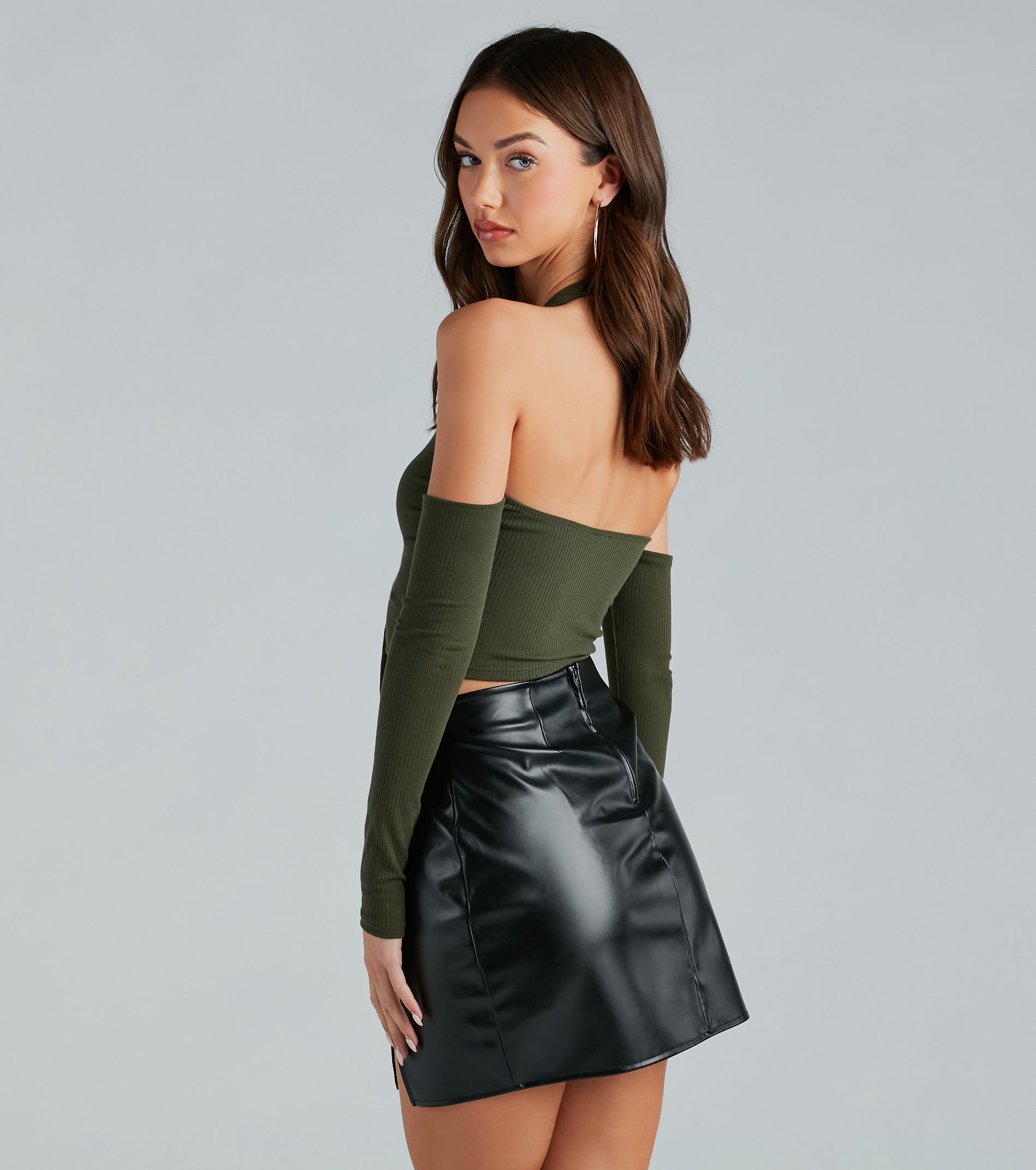 Ultimate Lace-Up Cold Shoulder Crop Top | Cool Girl Chic