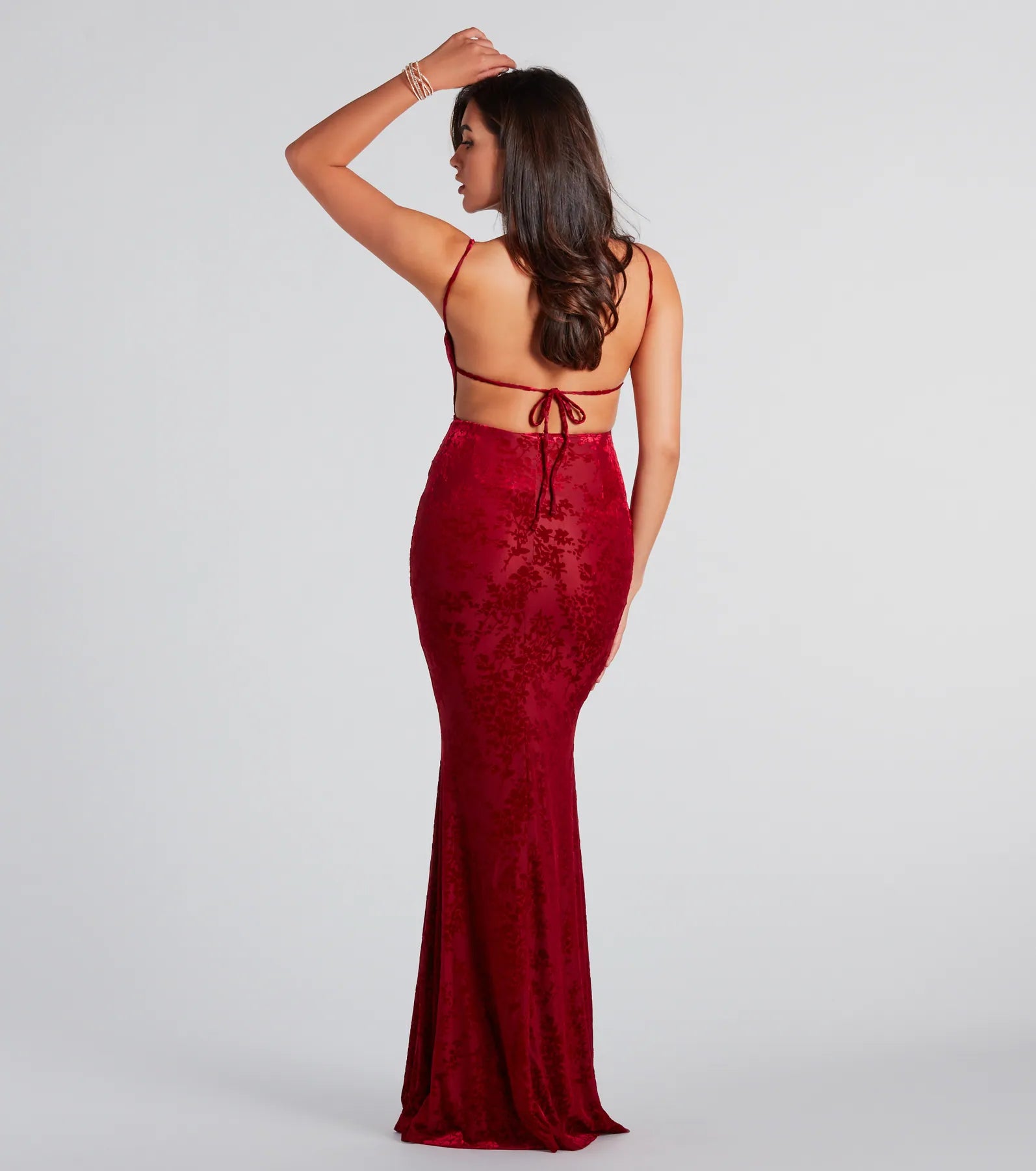 Premium Daniela Velvet Open Back Mermaid Gown