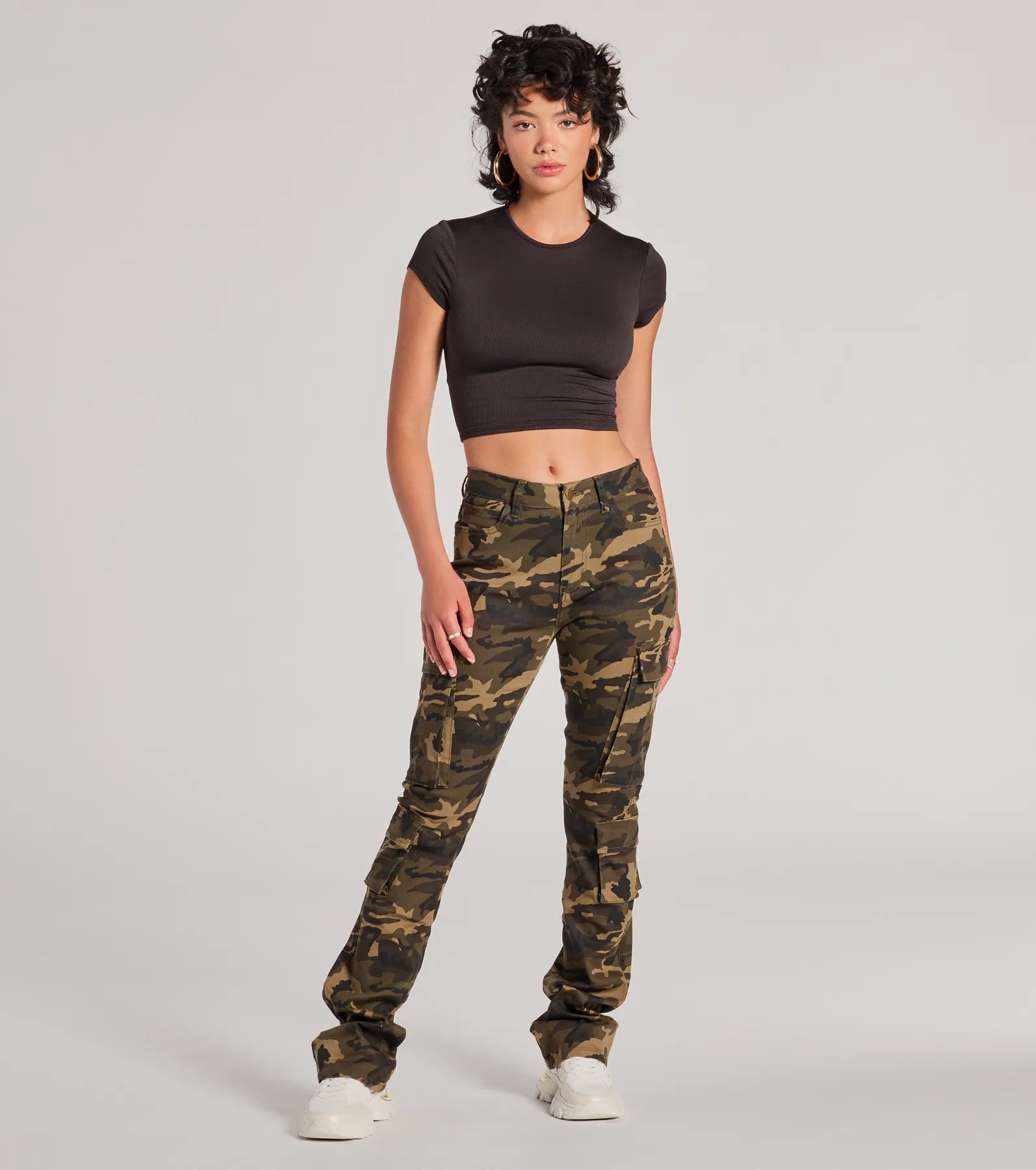 Premium Camo Cargo Bootcut Pants - Ultimate Casual Style