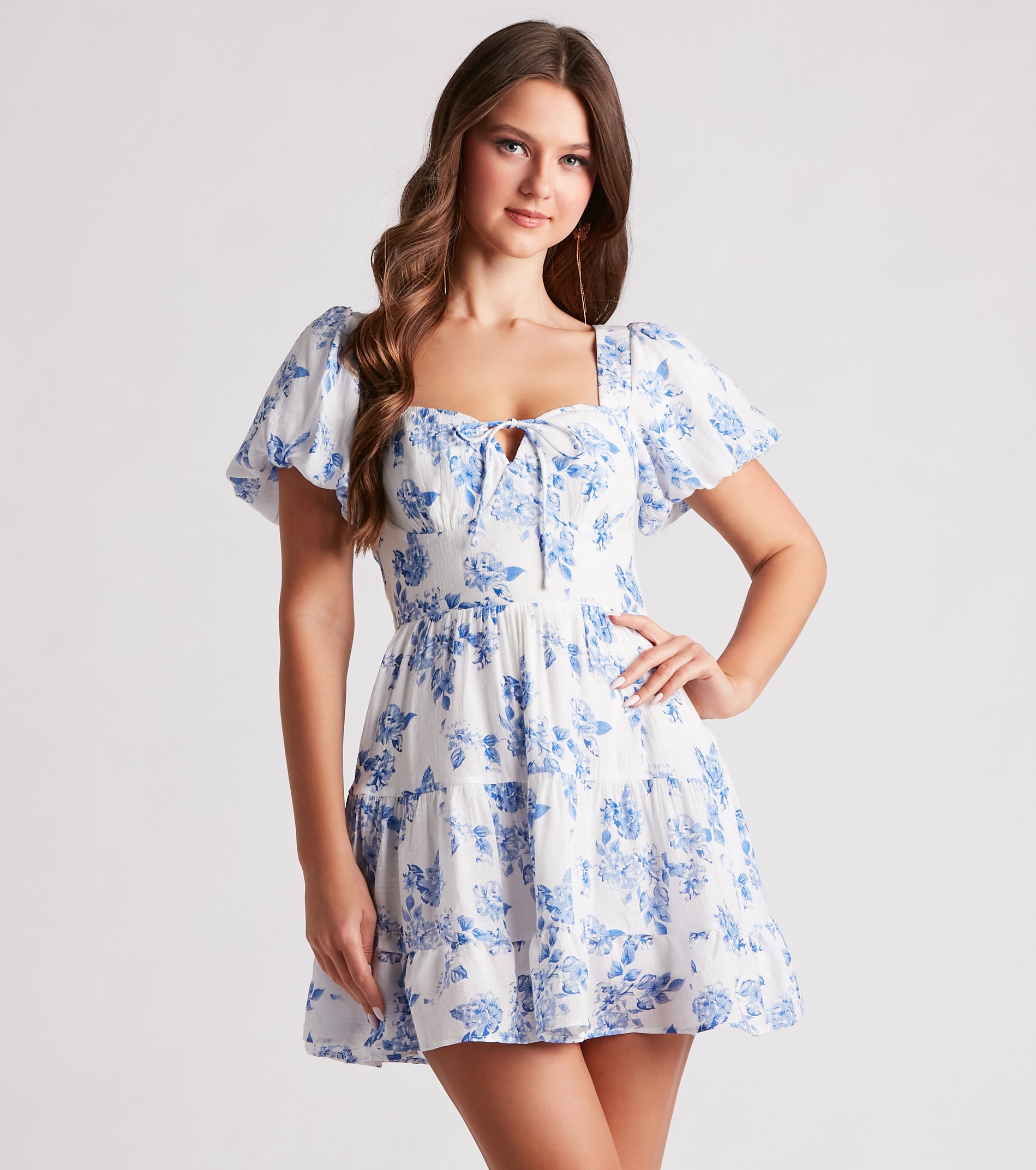 Ultimate Vineyard Floral Skater Dress - Vintage Elegance