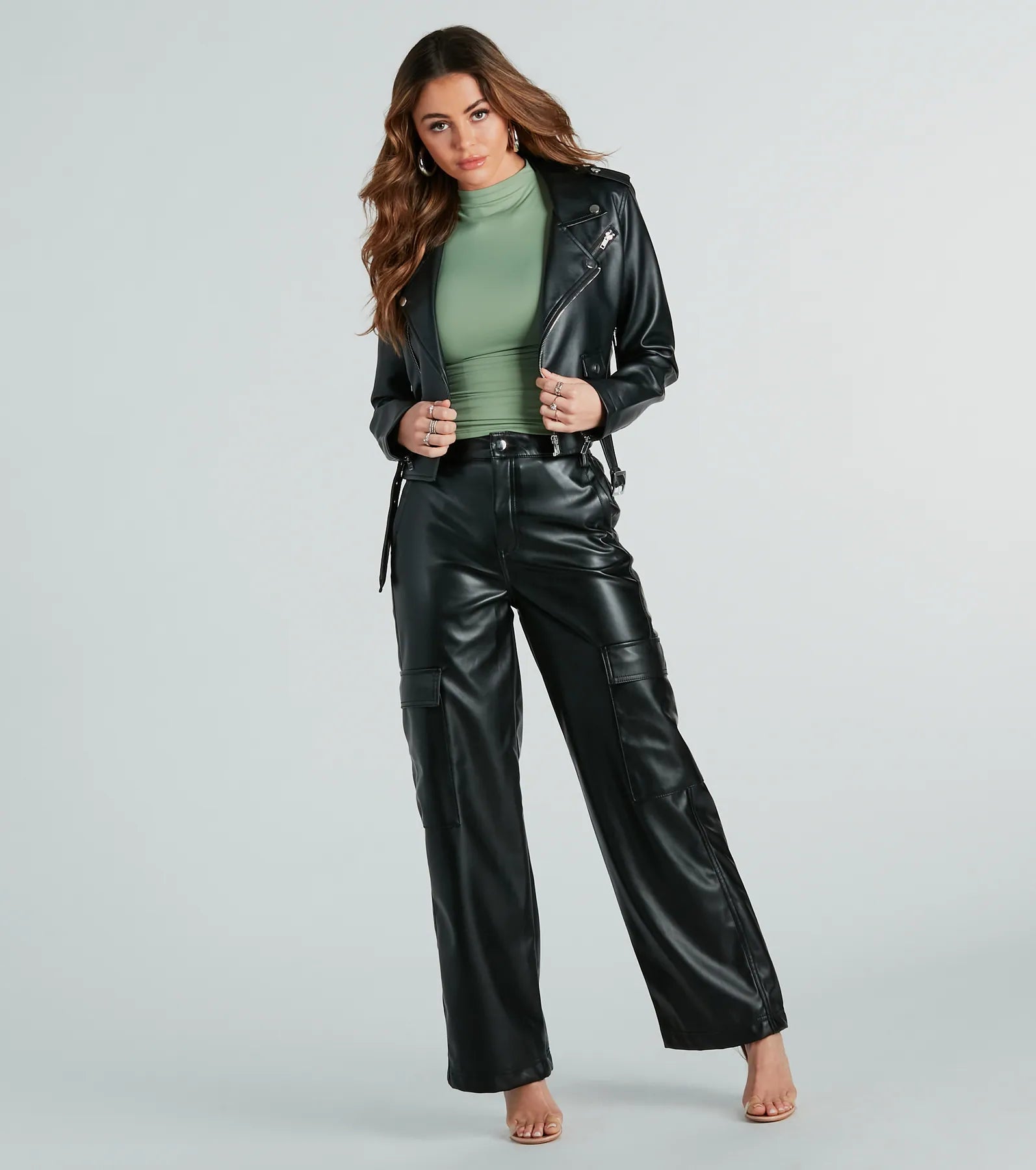 Premium Faux Leather Wide-Leg Pants - Ultimate Style Upgrade