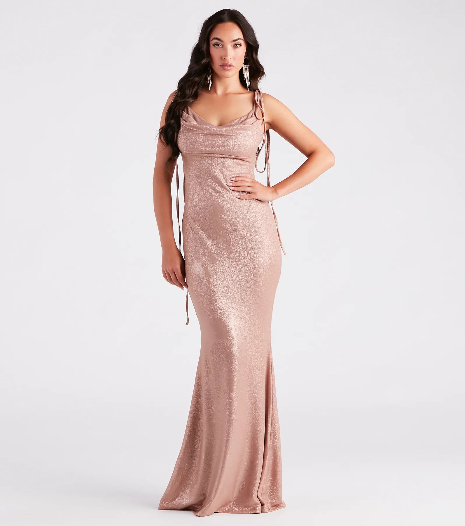 Premium Presley Metallic Mermaid Evening Dress