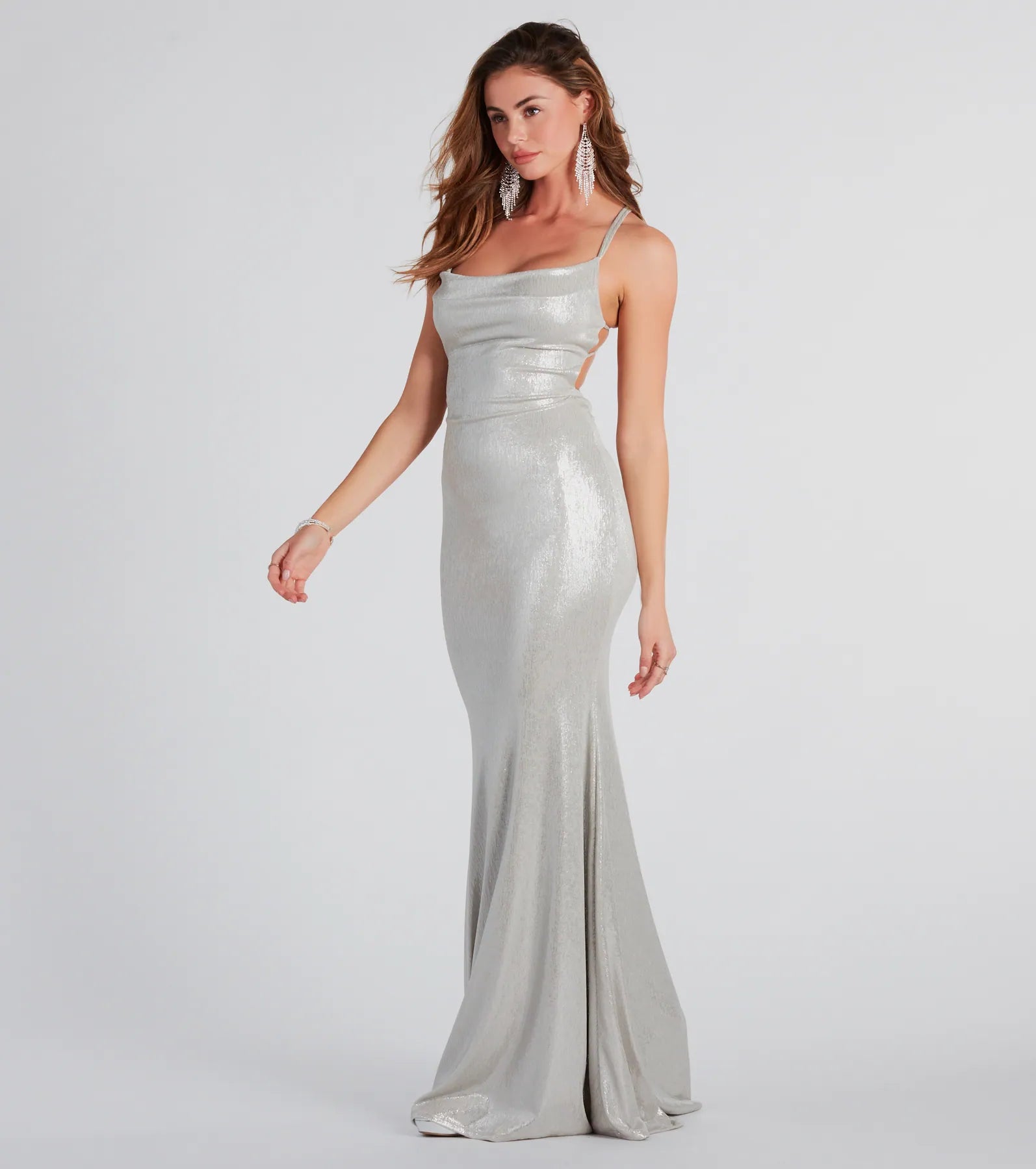 Premium Kate Metallic Open-Back Mermaid Gown