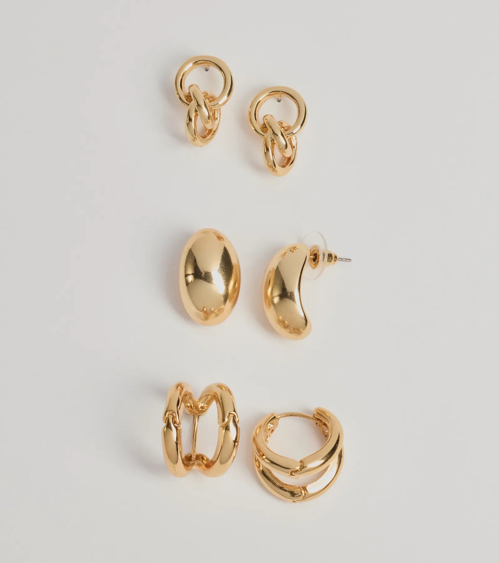 Ultimate Chic Earring Trio Set - Elevate Your Style