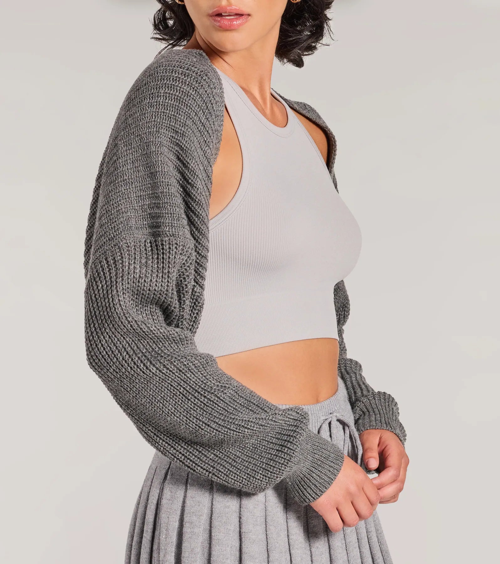 Ultra-Cozy Oversized Knit Sweater Bolero - Sweet & Stylish