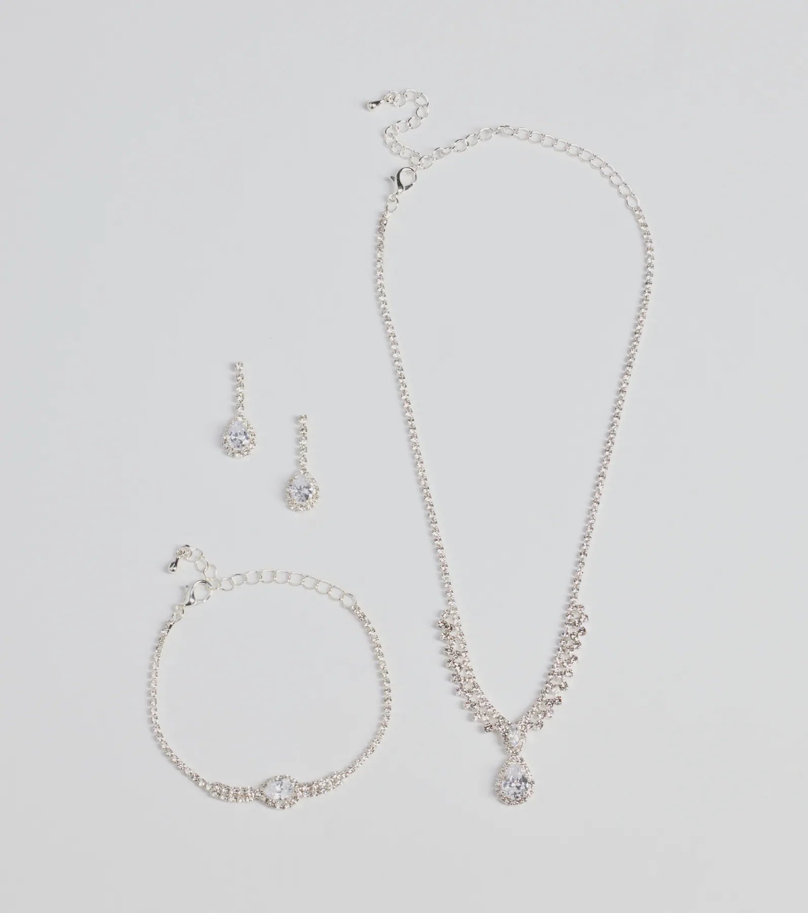 Ultimate Radiance Rhinestone Jewelry Set - Premium Teardrop Collection