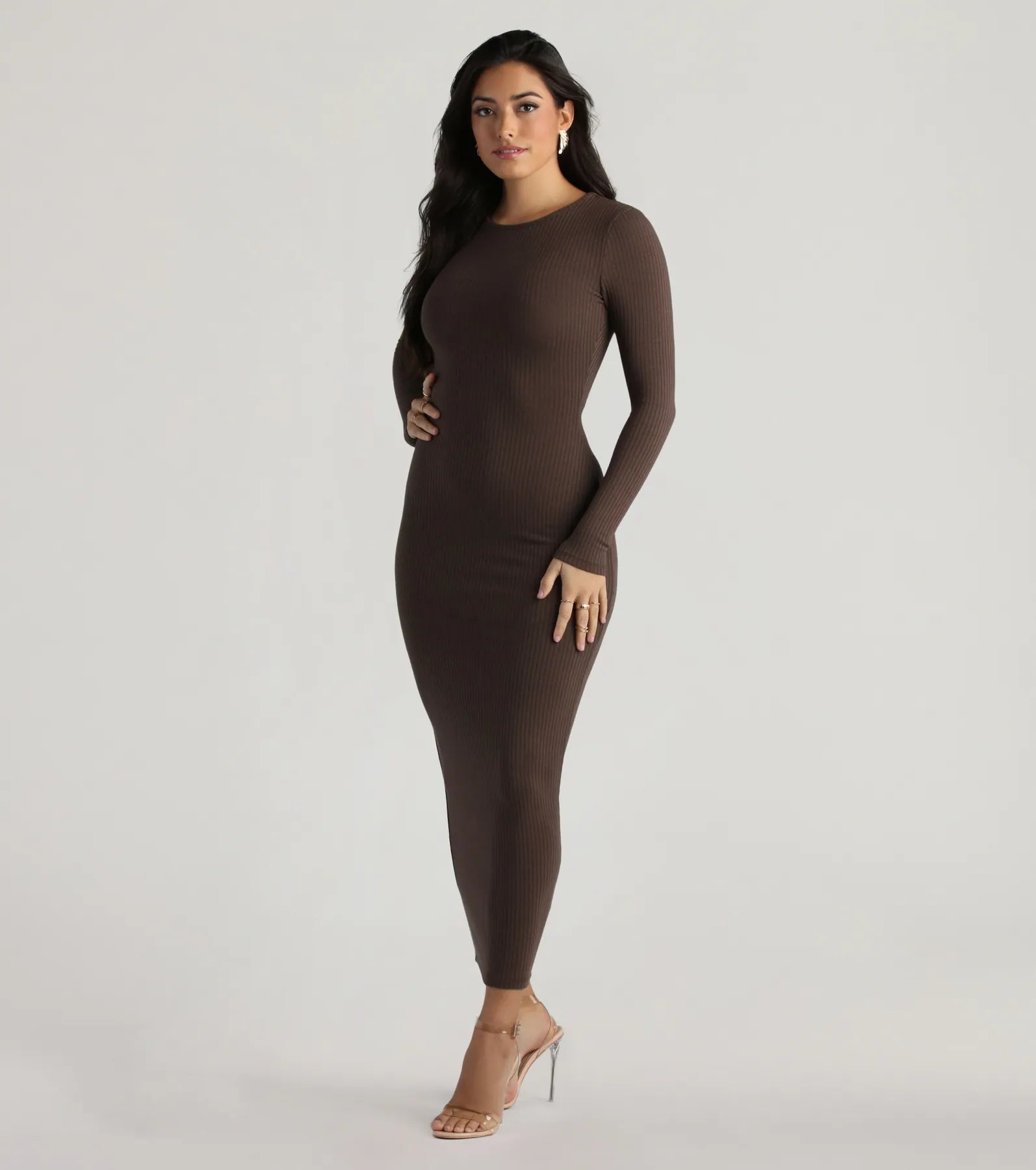 Ultimate Showstopper Long Sleeve Maxi Dress