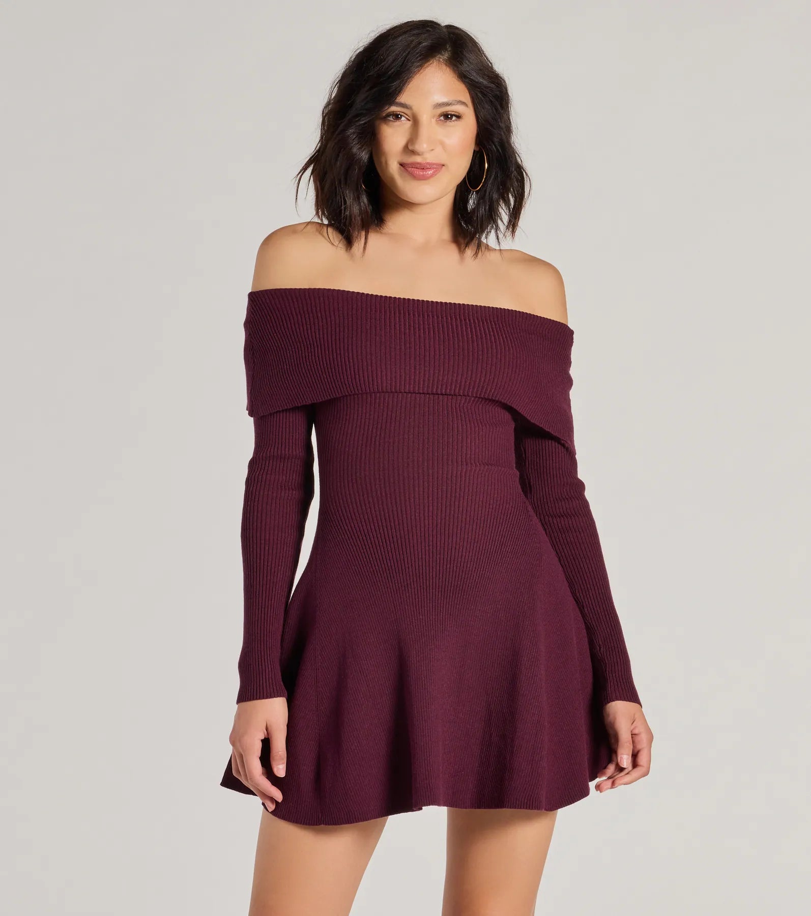 Ultimate Chic Ribbed Knit Skater Dress