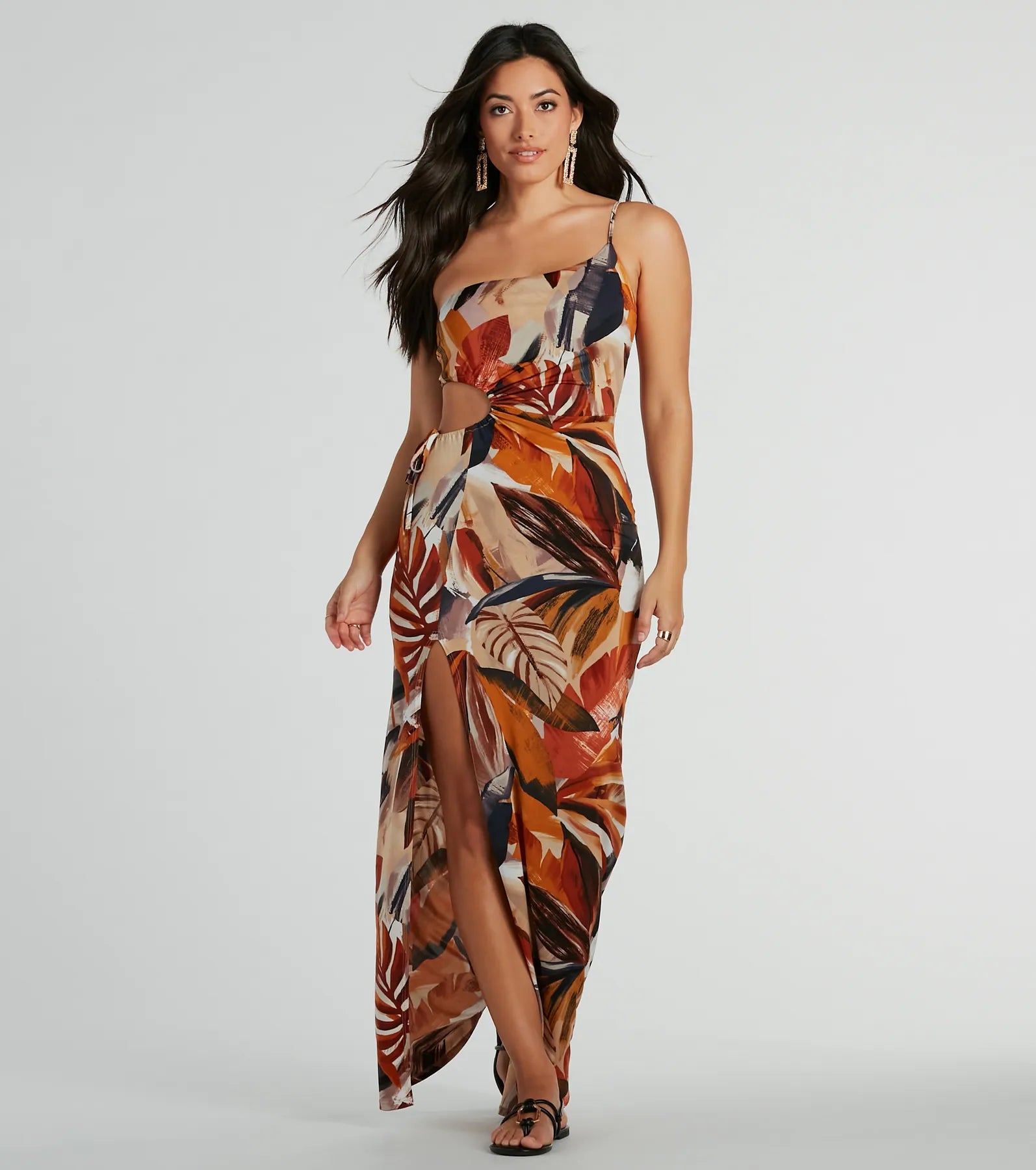 Ultimate Tropical One-Shoulder Maxi Dress – Paradise Ready