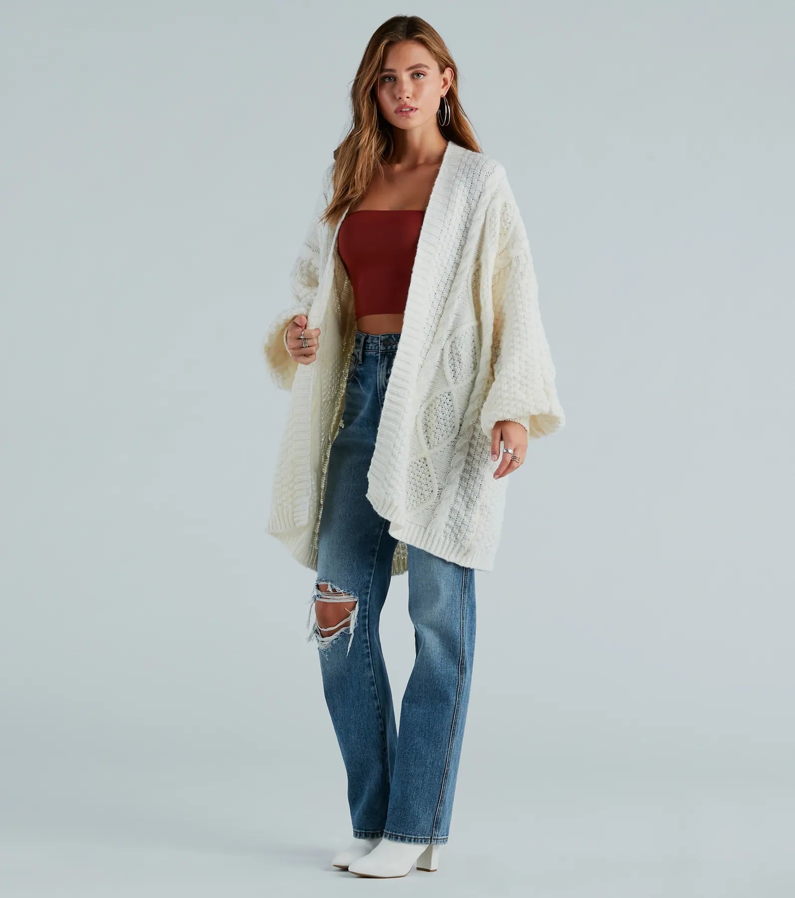 Ultimate Cozy Oversized Cable Knit Cardigan - Perfect for Winter Layers