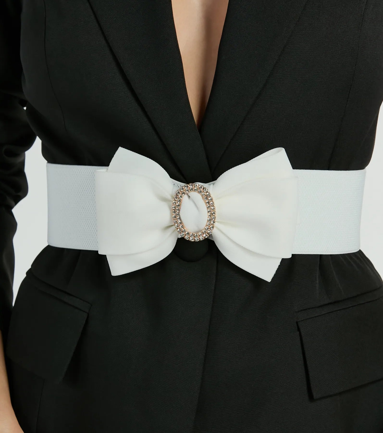 Ultimate Posh Perfection Rhinestone Bow Stretch Belt