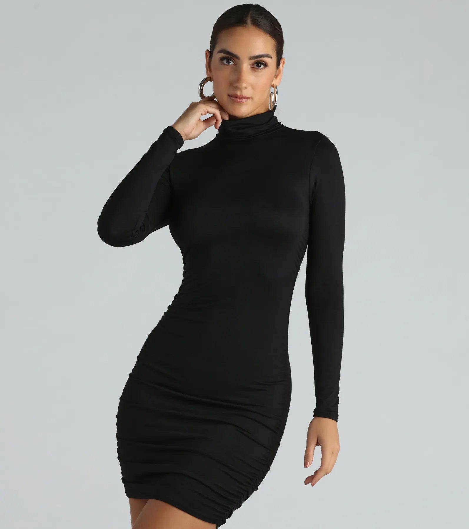 Ultimate Chic City Turtleneck Mini Dress