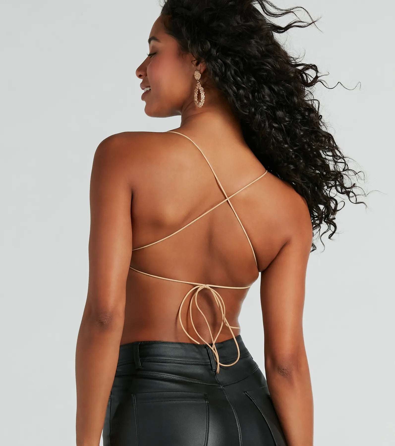 Ultimate Allure Fringe Hem Open Back Crop Top - Trendy & Chic