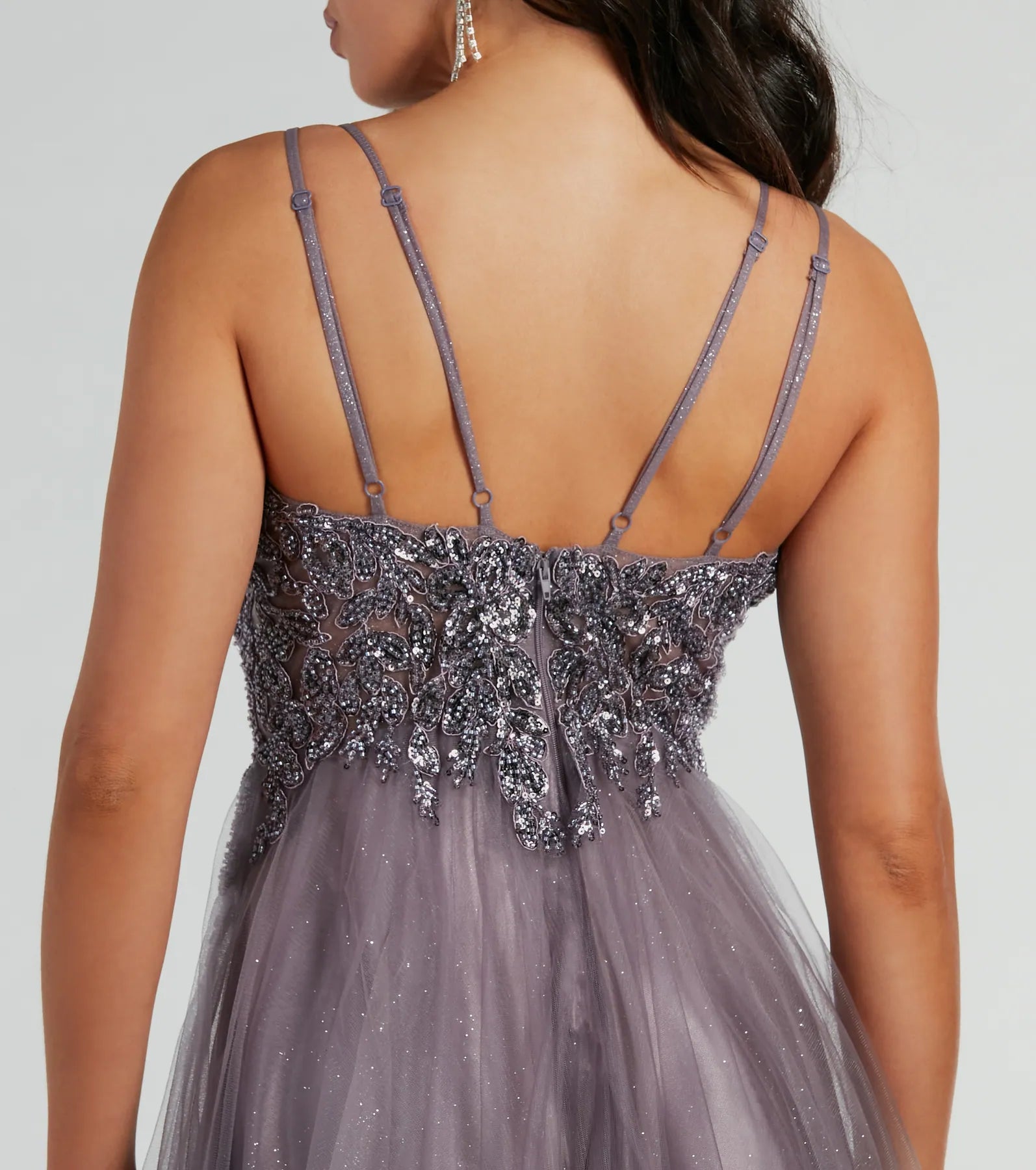 Vanessa Ultimate Glitter Tulle Formal Gown