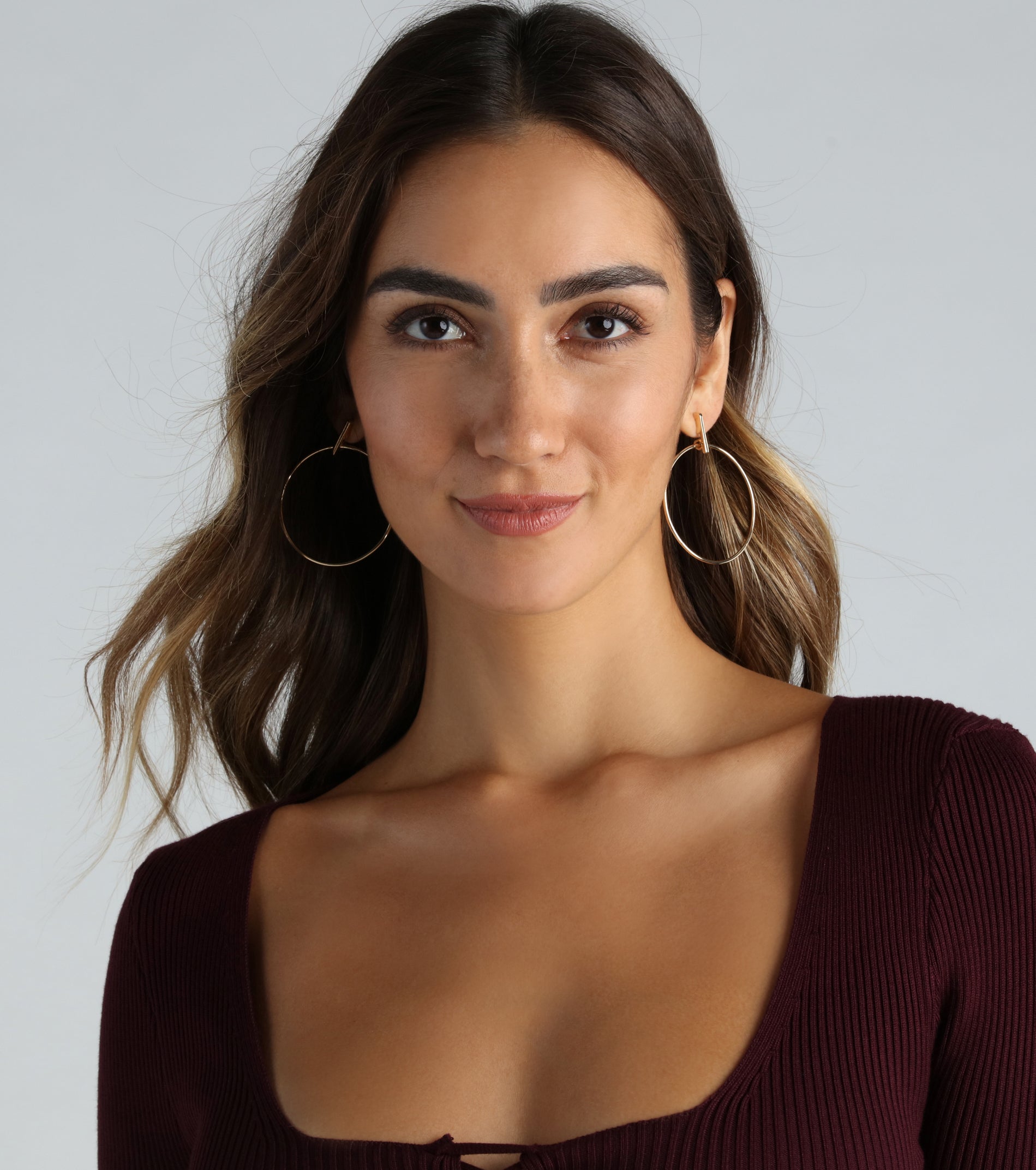 Premium Glam Drop Hoop Earrings – Ultimate Style Statement