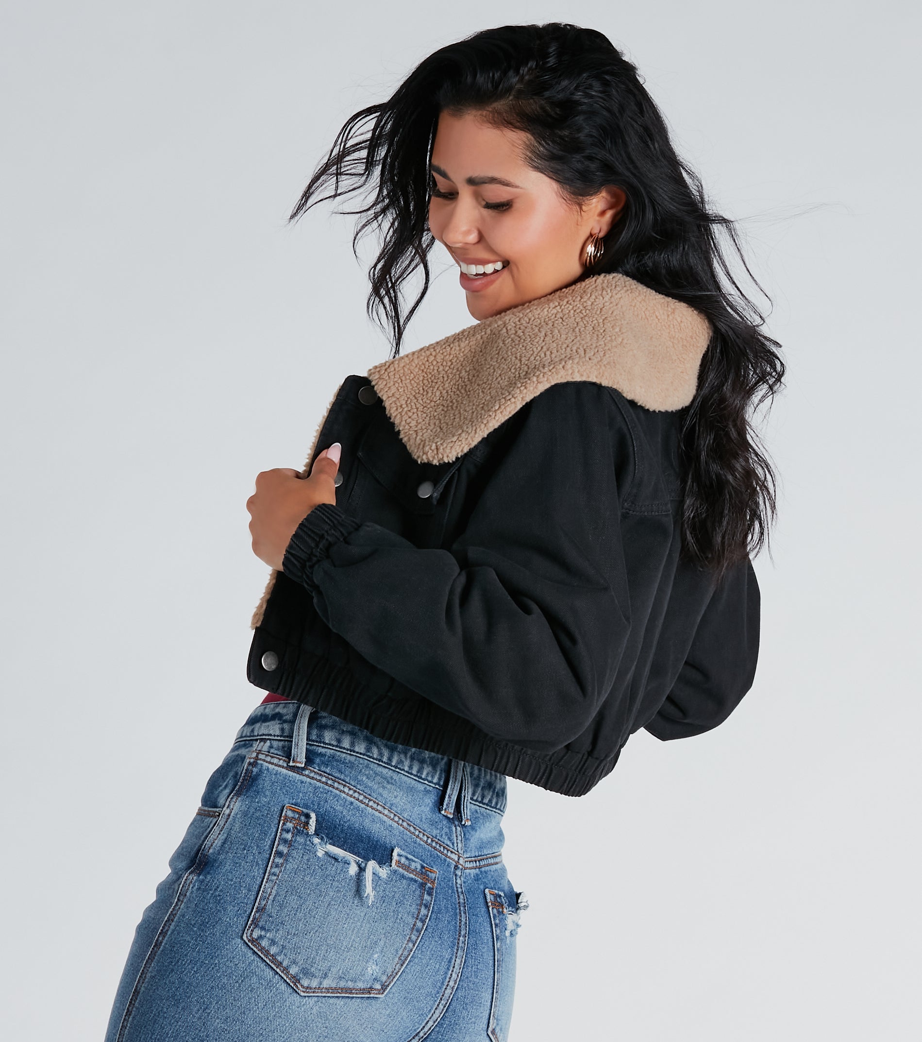 Ultimate Cozy Faux Sherpa Denim Jacket - Premium Style & Warmth