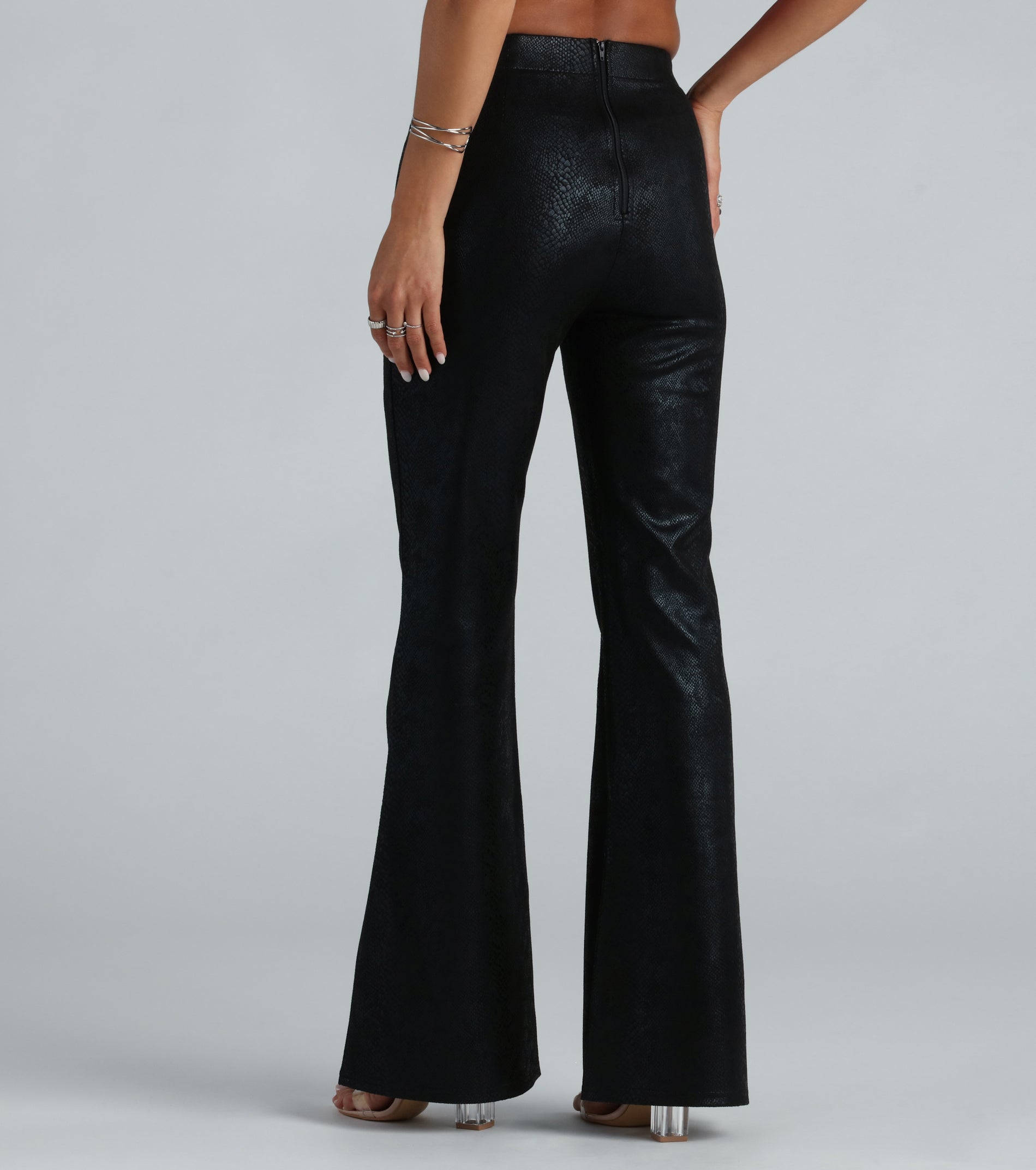 Ultimate Edge Snake Print Flare Pants - Night Out Essential