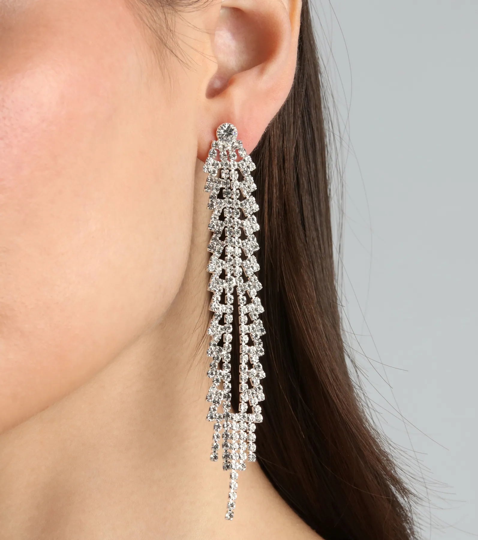 Premium Luxe Rhinestone Fringe Earrings - Ultimate Statement Piece