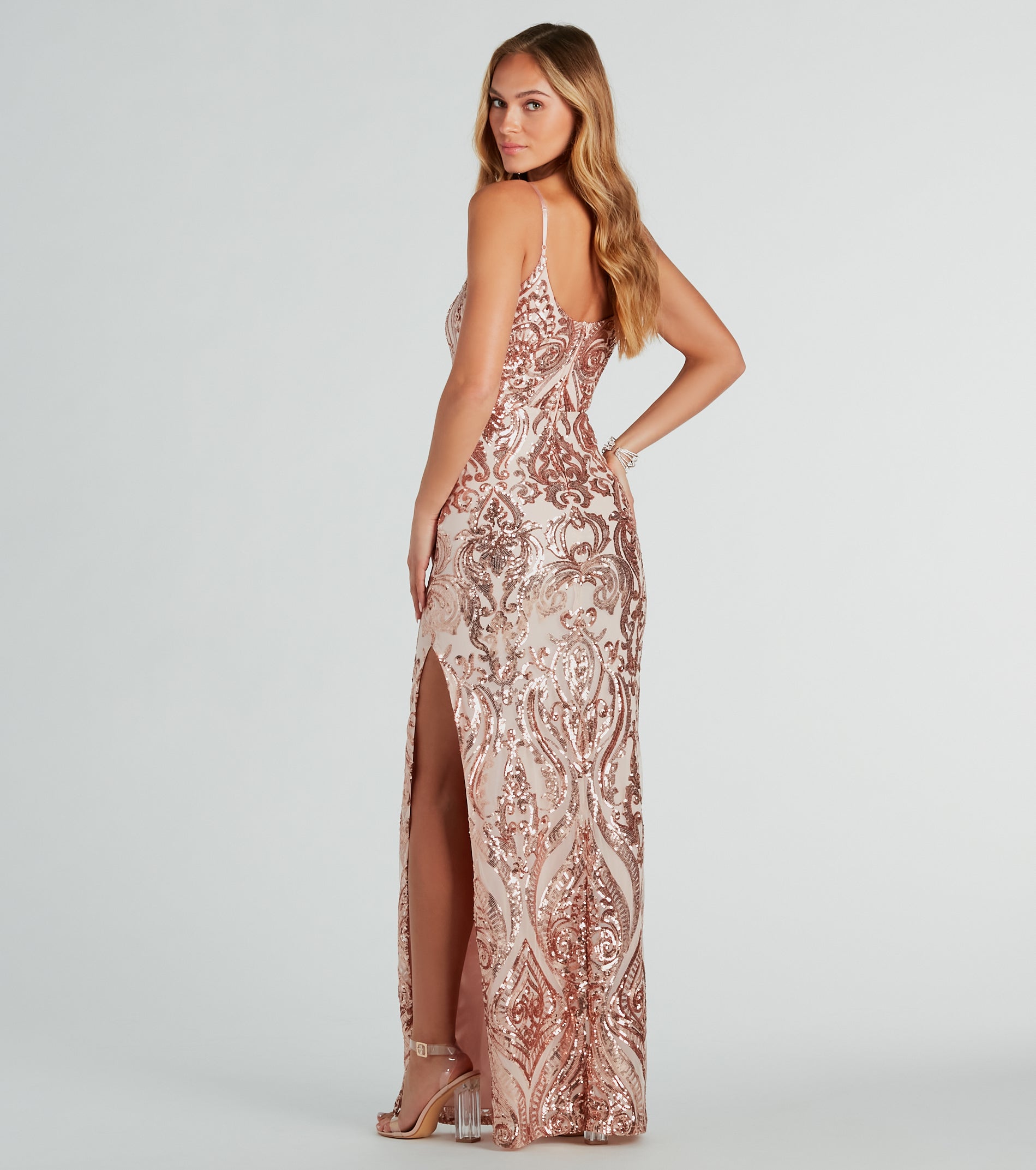 Premium Valery Sequin Elegance Long Dress