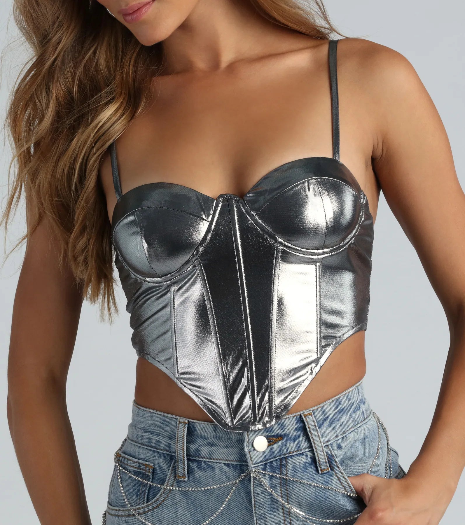 Ultimate Shine Metallic Crop Bustier - Future So Bright Collection