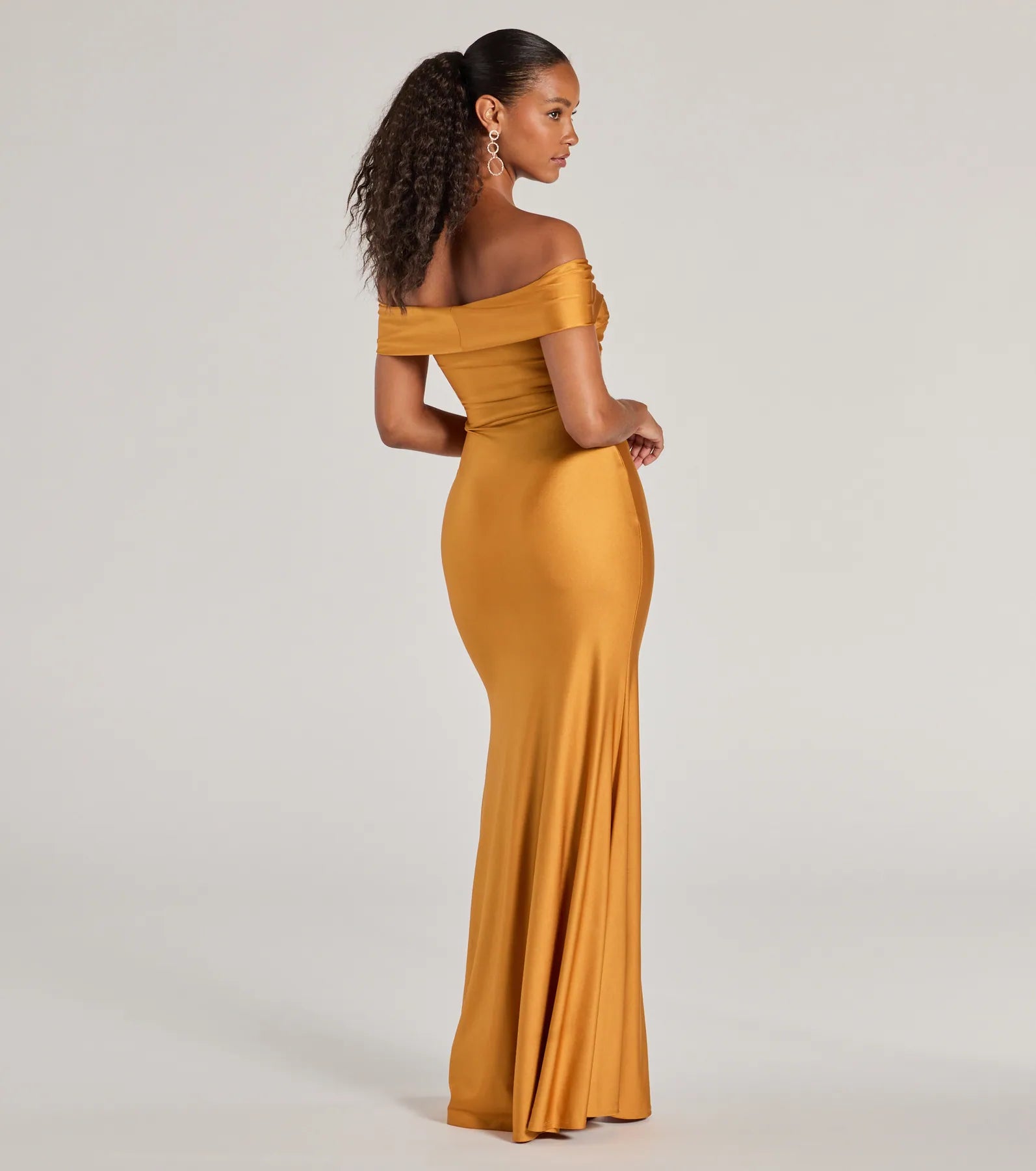 Premium Steff Off-The-Shoulder Mermaid Slit Formal Dress - Ultimate Elegance