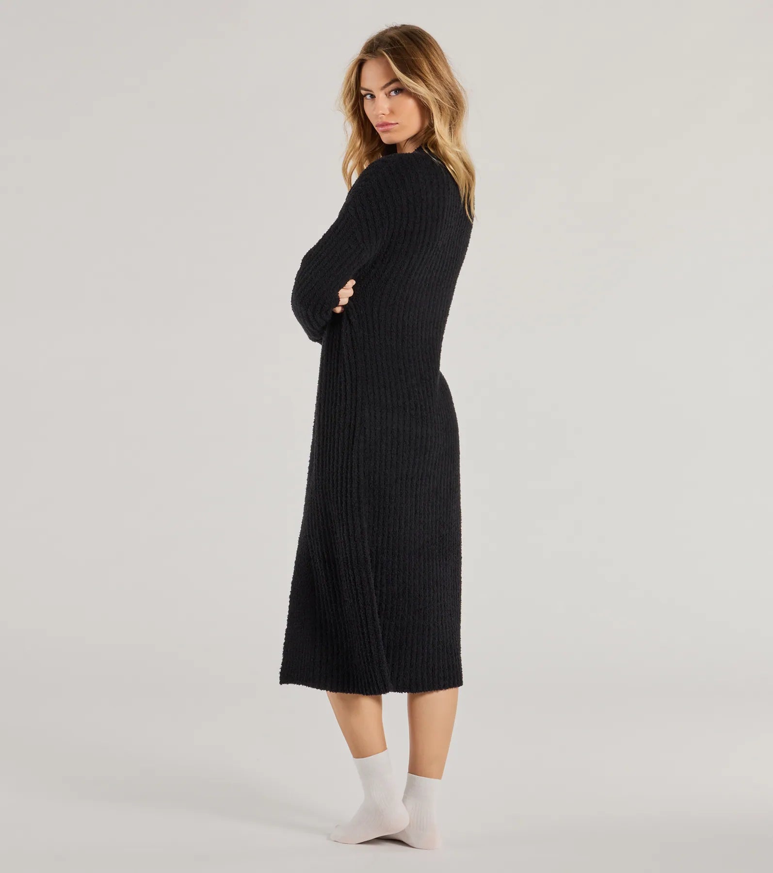 Premium Chenille Knit Long Sleeve Duster - Ultimate Comfort