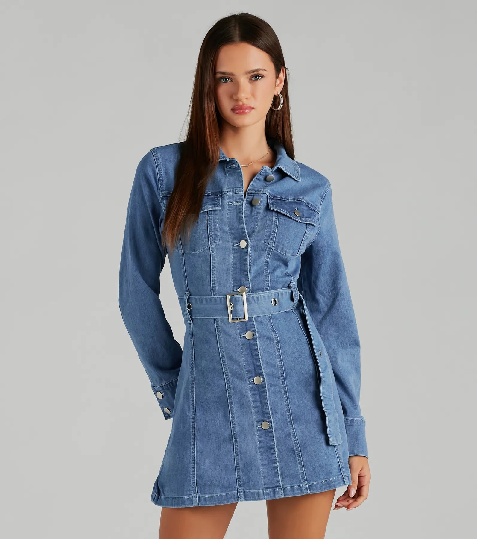 Ultimate Casual Denim A-Line Mini Dress – Season of Fun Edition