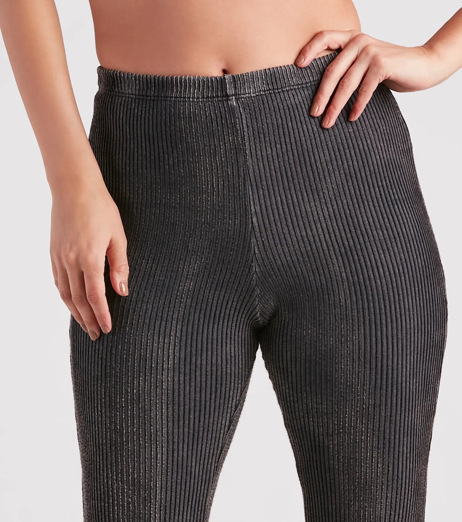 Ultimate Chill Mood Ribbed Knit Flare-Leg Pants