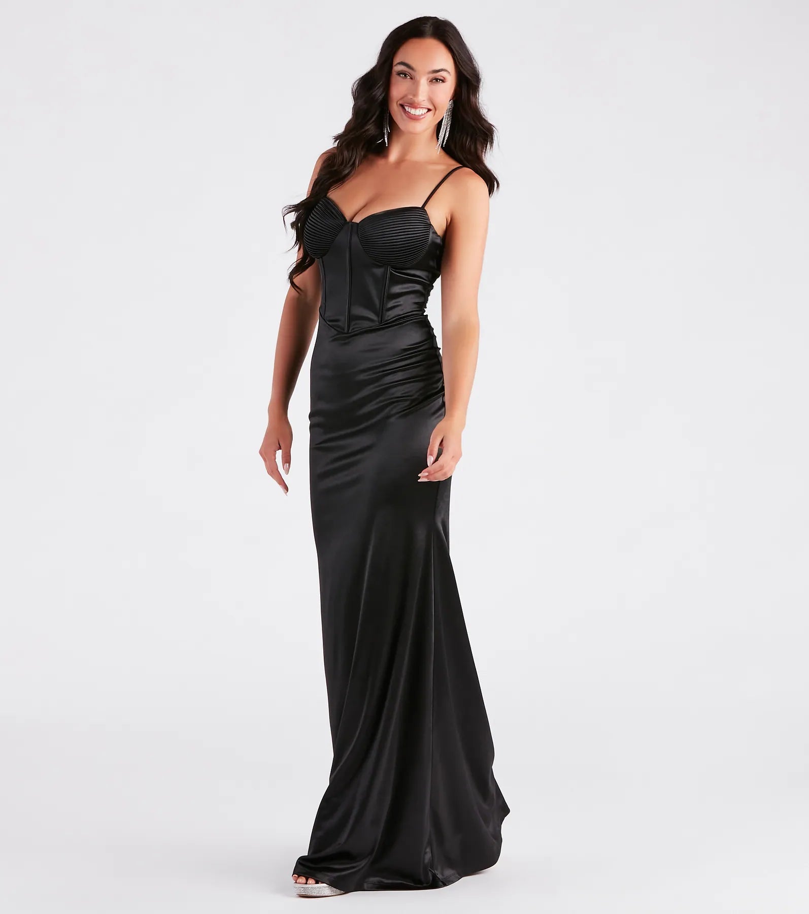 Jaycee Premium Satin Corset Mermaid Gown