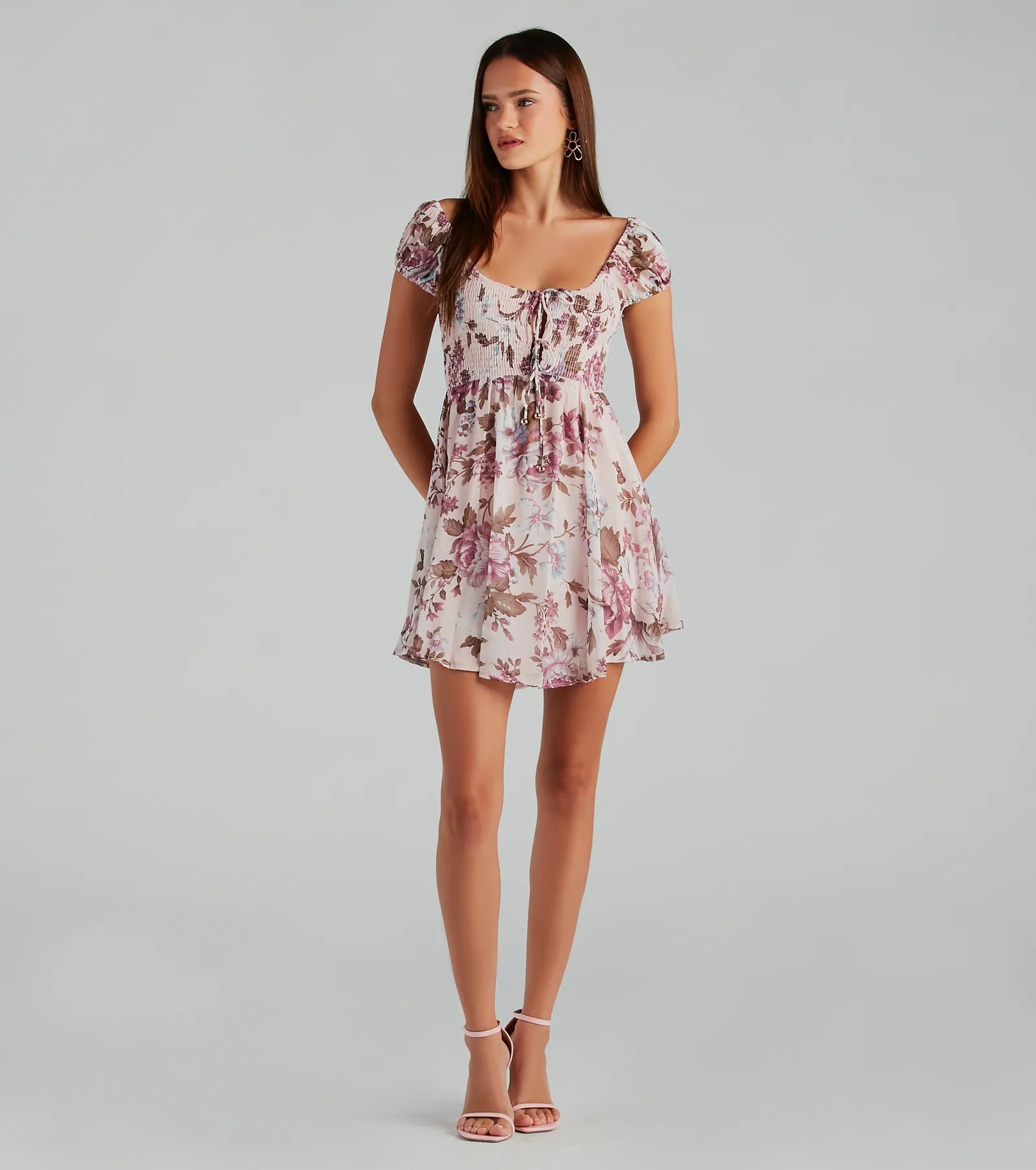 Ultimate Floral Chiffon Skater Dress - Elegant & Feminine