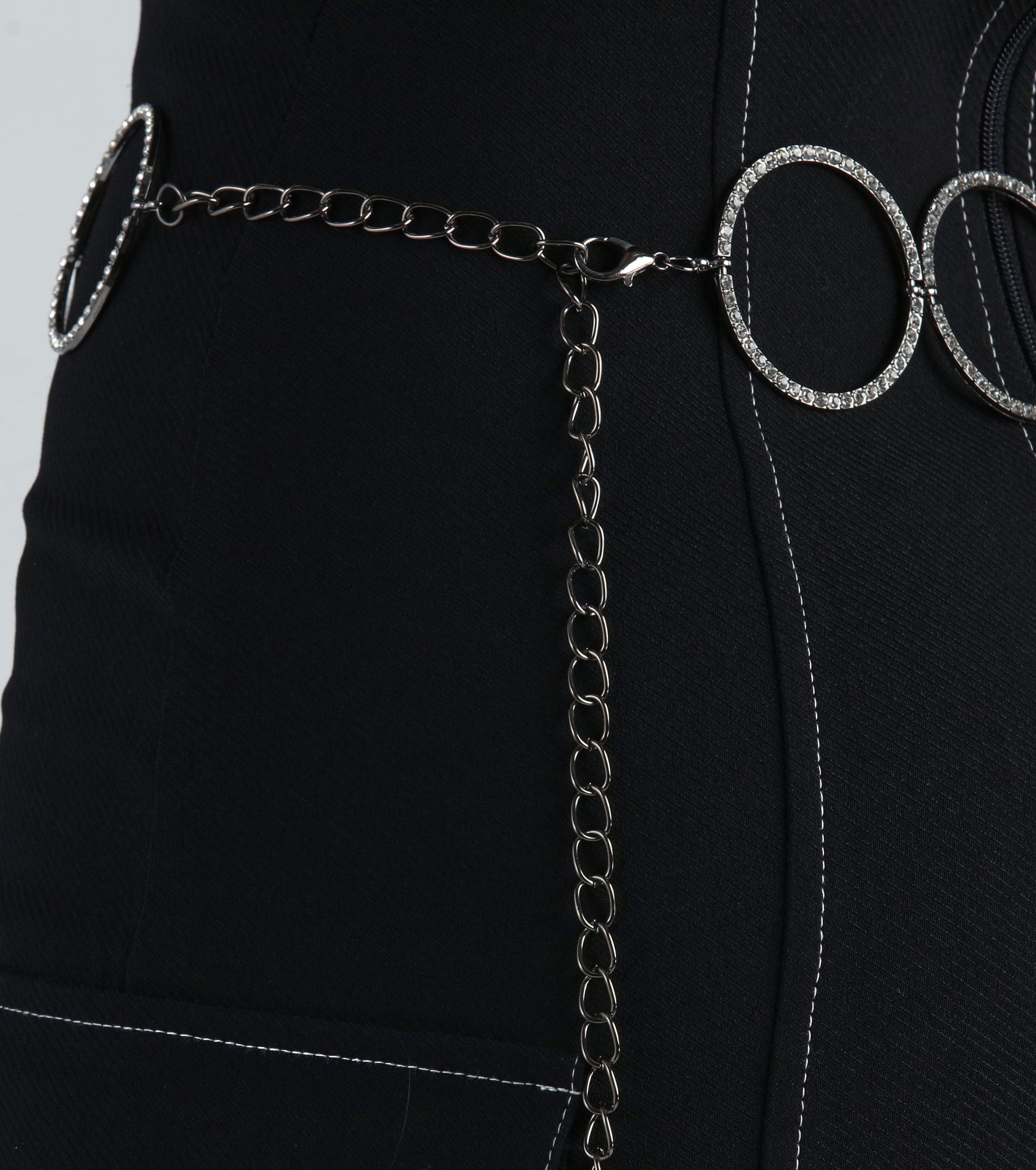 Ultimate Glam Rhinestone O-Ring Chain Belt