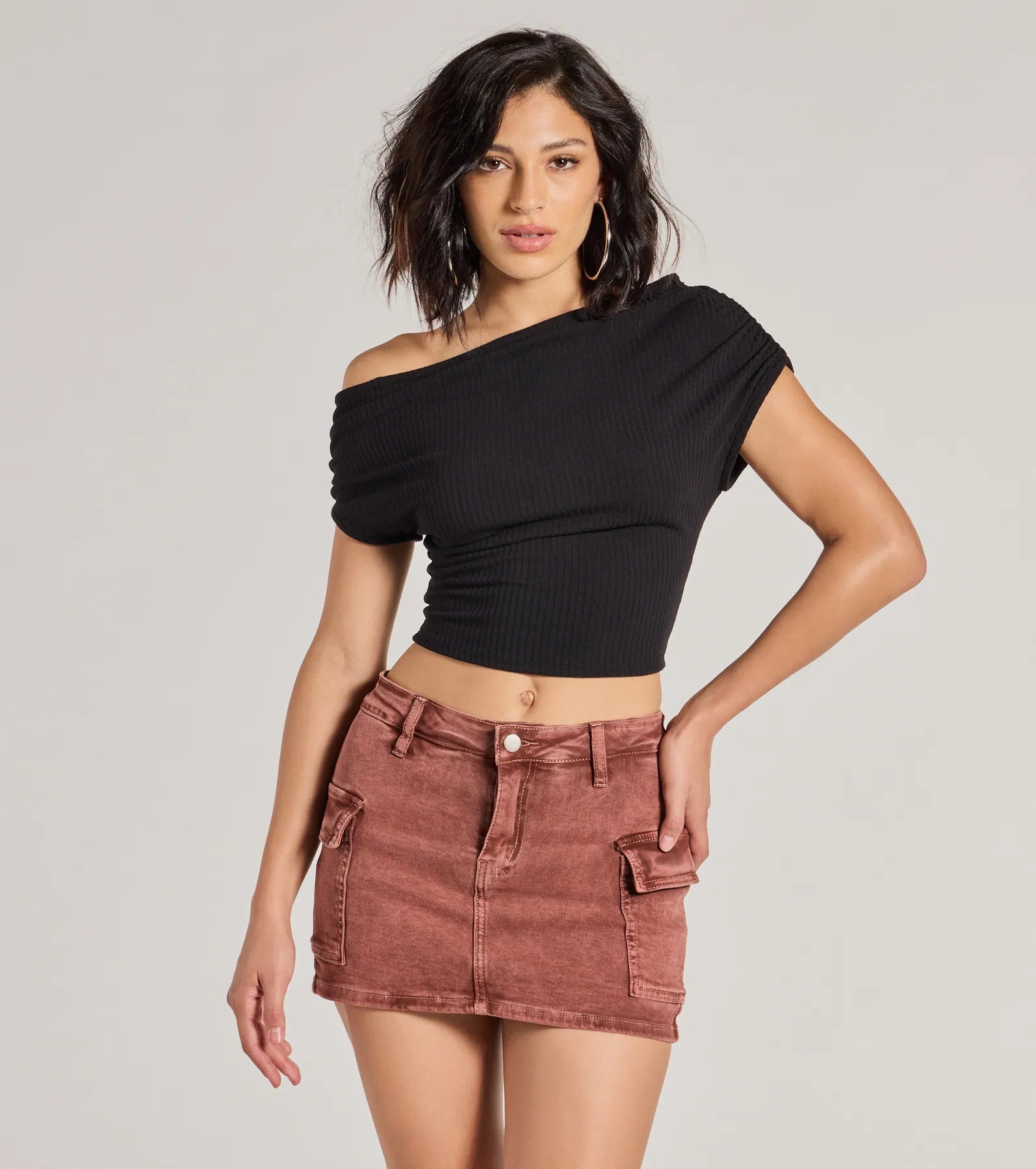 Ultimate Elevated Fave One-Shoulder Crop Top