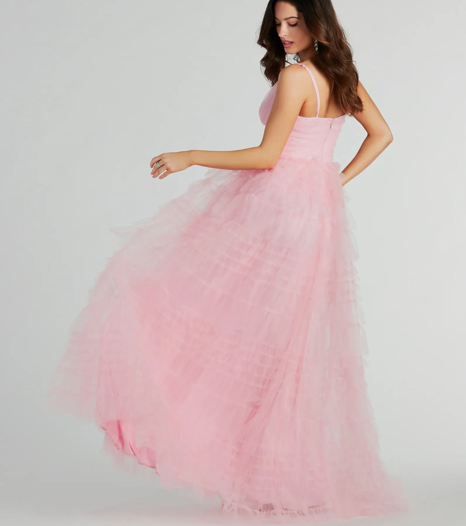 Roxanna Premium Tulle Ruffle A-Line Ball Gown