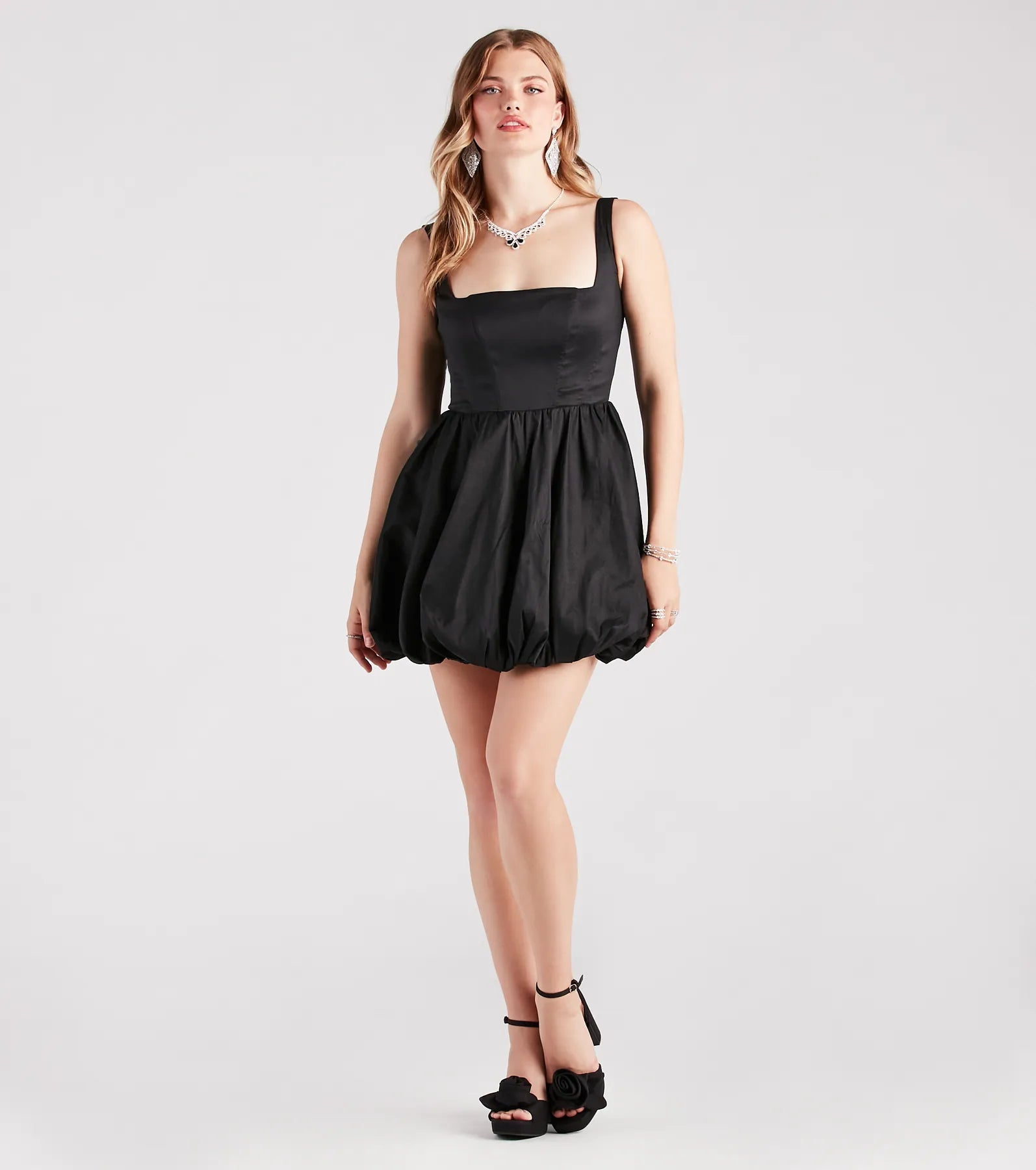 Ultimate Tegan Taffeta Corset Party Dress with Bubble Hem