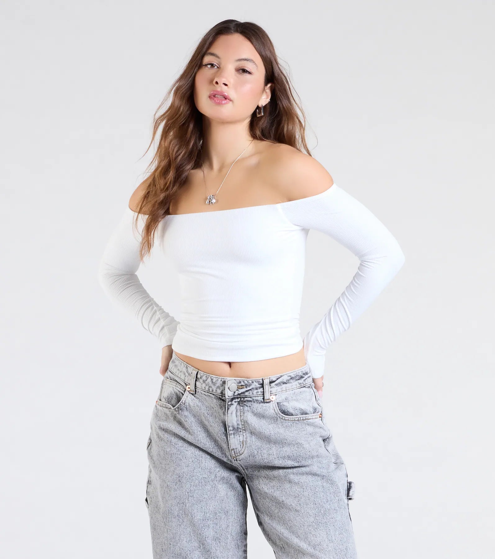 Ultimate Off-The-Shoulder Smooth Knit Top - Elevate Your Style