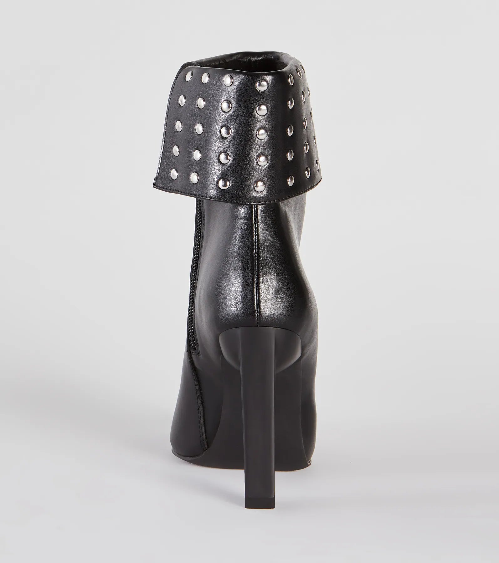 Ultimate Stylish Studded Faux Leather Stiletto Booties