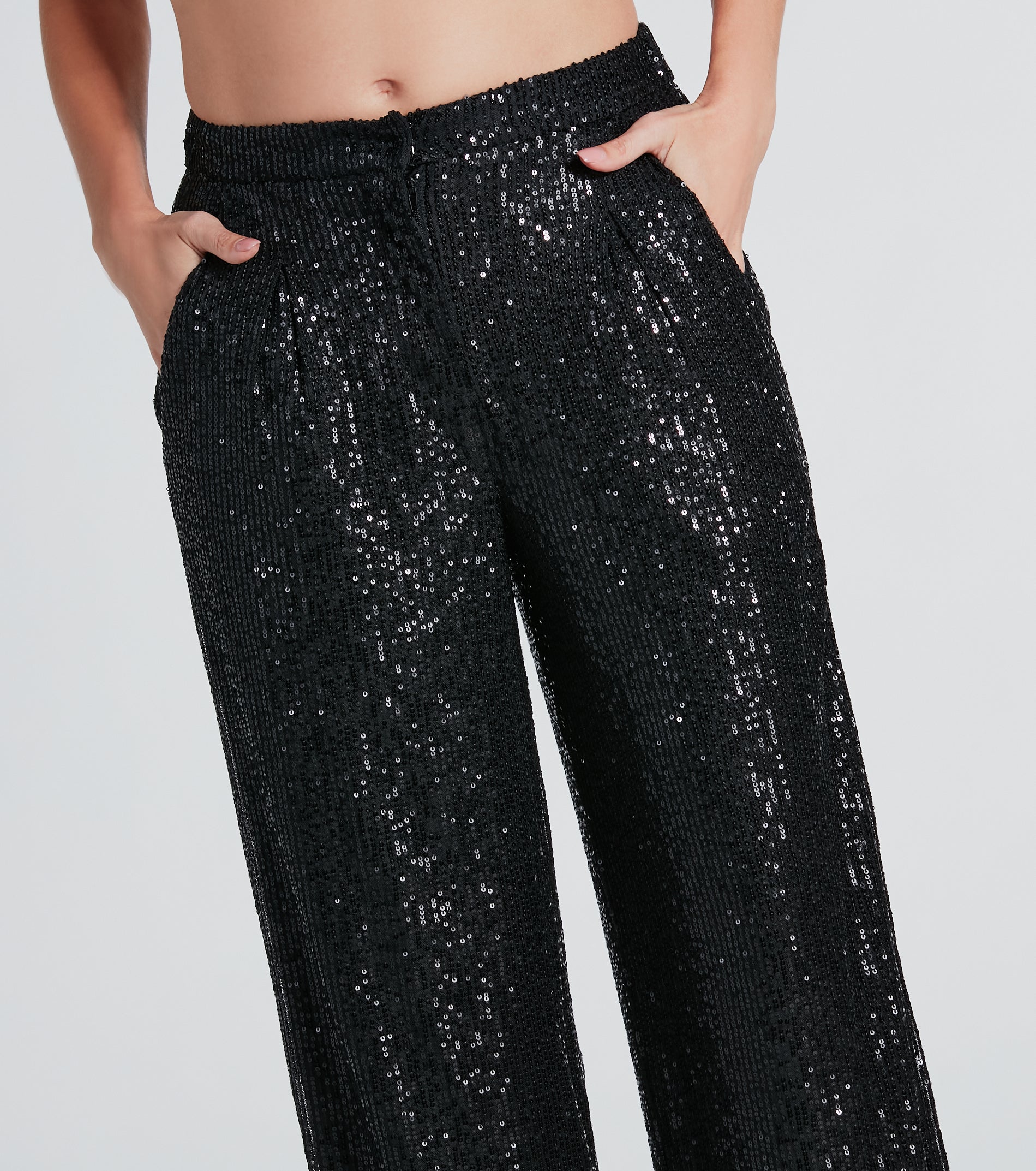 Premium Night Cocktails Sequin Flare Pants - Ultimate Holiday Glam