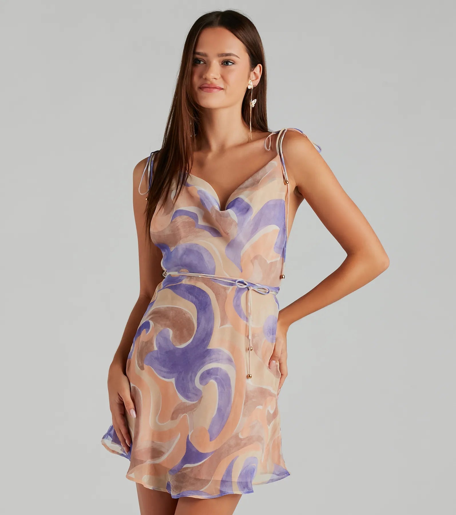 Premium Chiffon A-Line Dress - Effortless Elegance