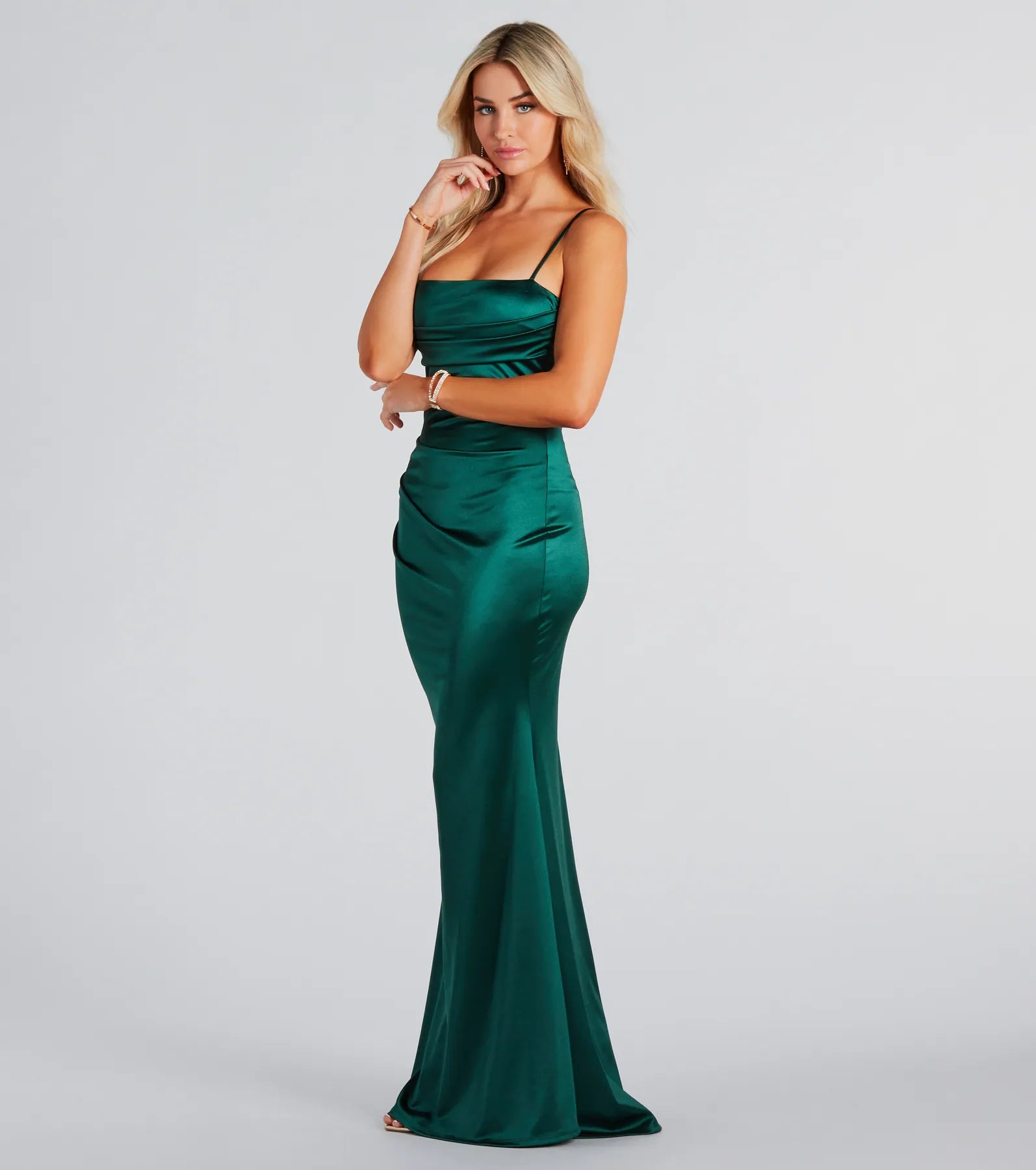 Premium Teagan Luxe Satin Mermaid Gown