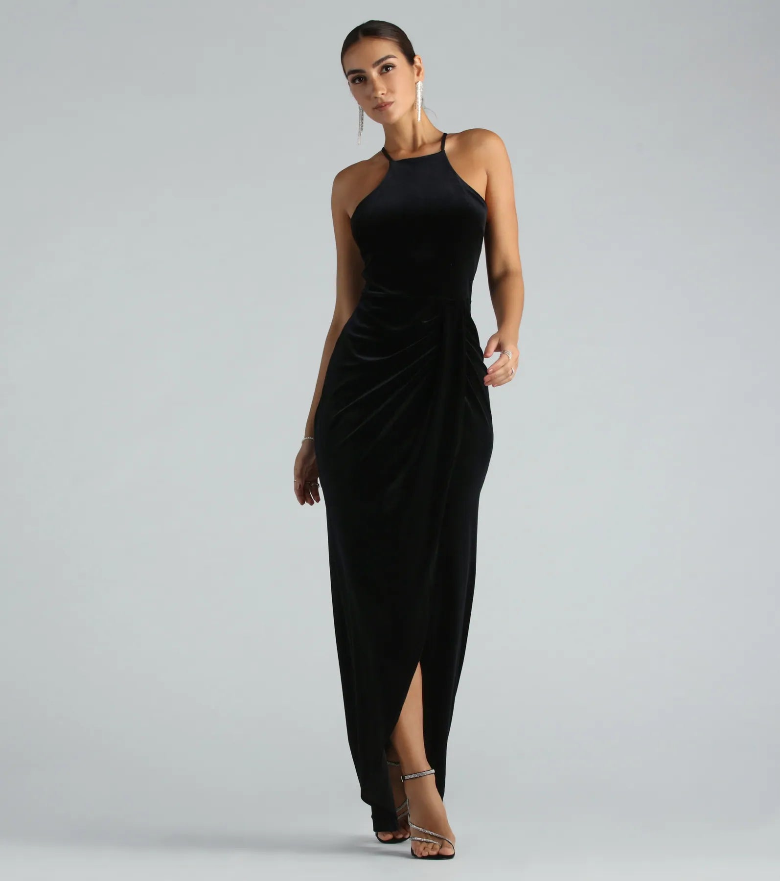 Premium Marcela Velvet Evening Gown - Ultimate Black-Tie Elegance