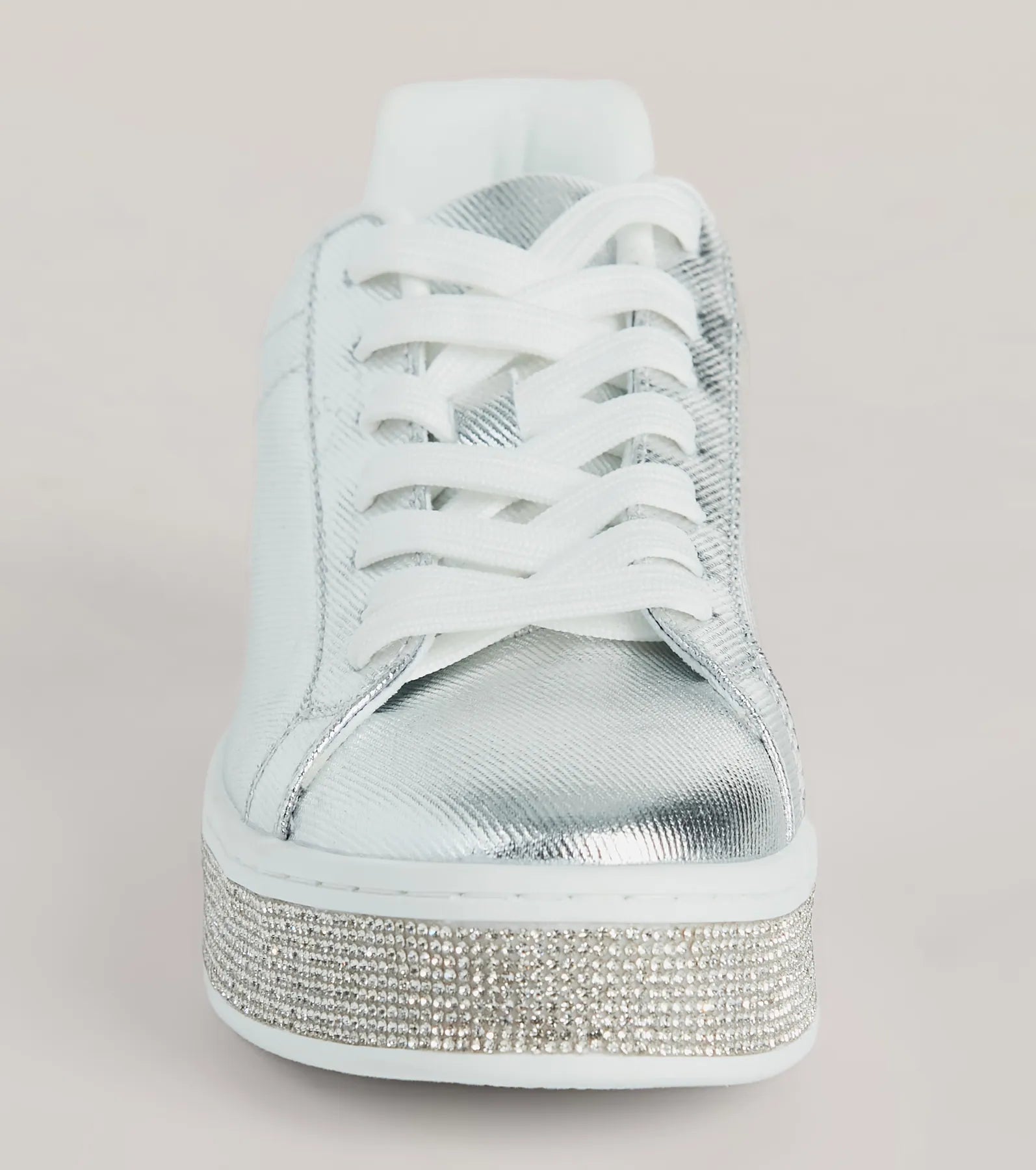 Ultimate Glam Rhinestone Platform Sneakers - Playful Shimmer Edition