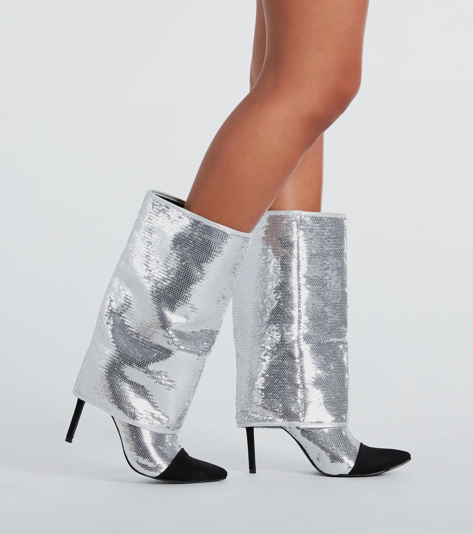 Ultimate Glam Sequin Stiletto Boots for Girls' Night Out