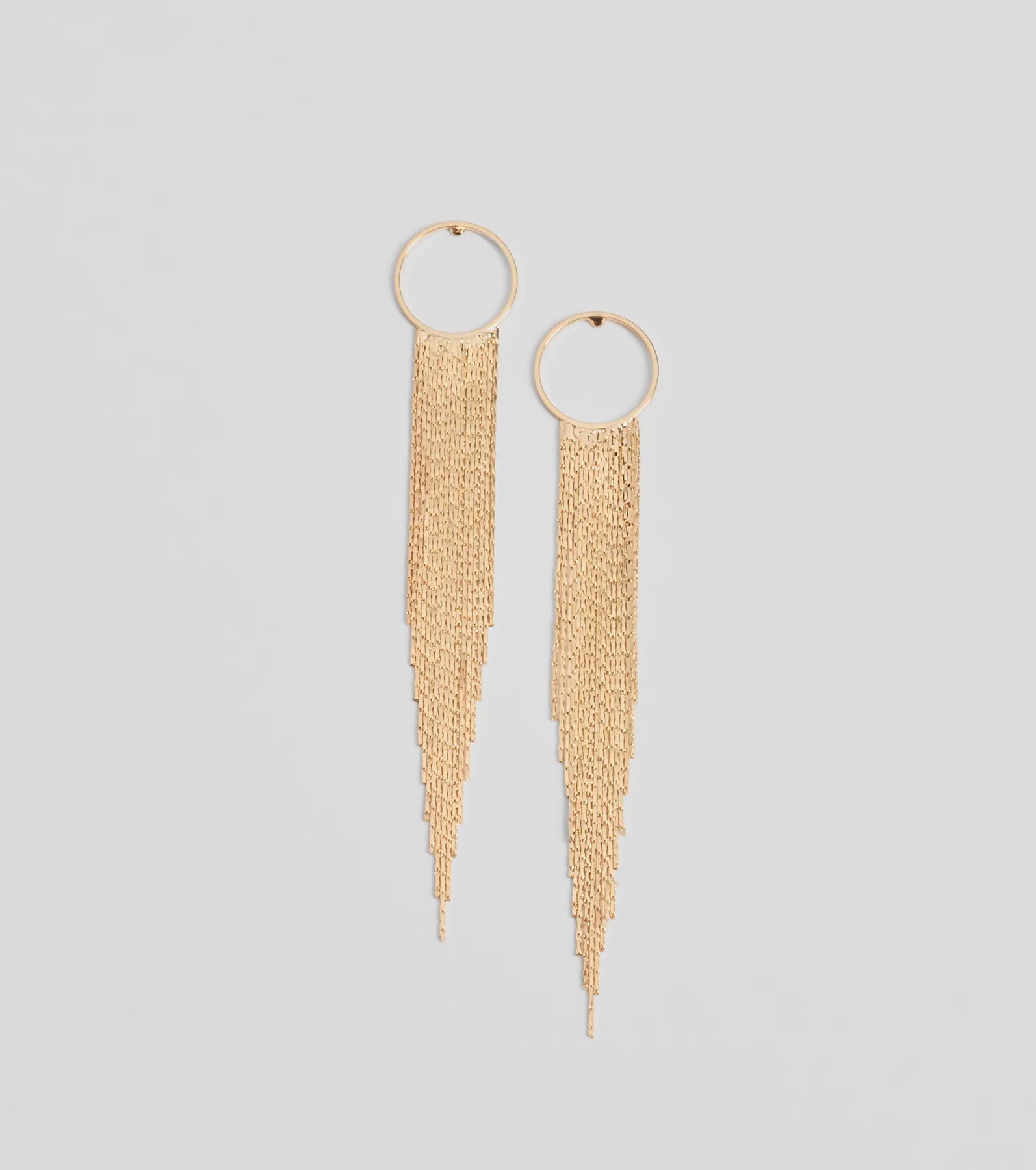 Ultimate Glamour Fringe Hoop Earrings