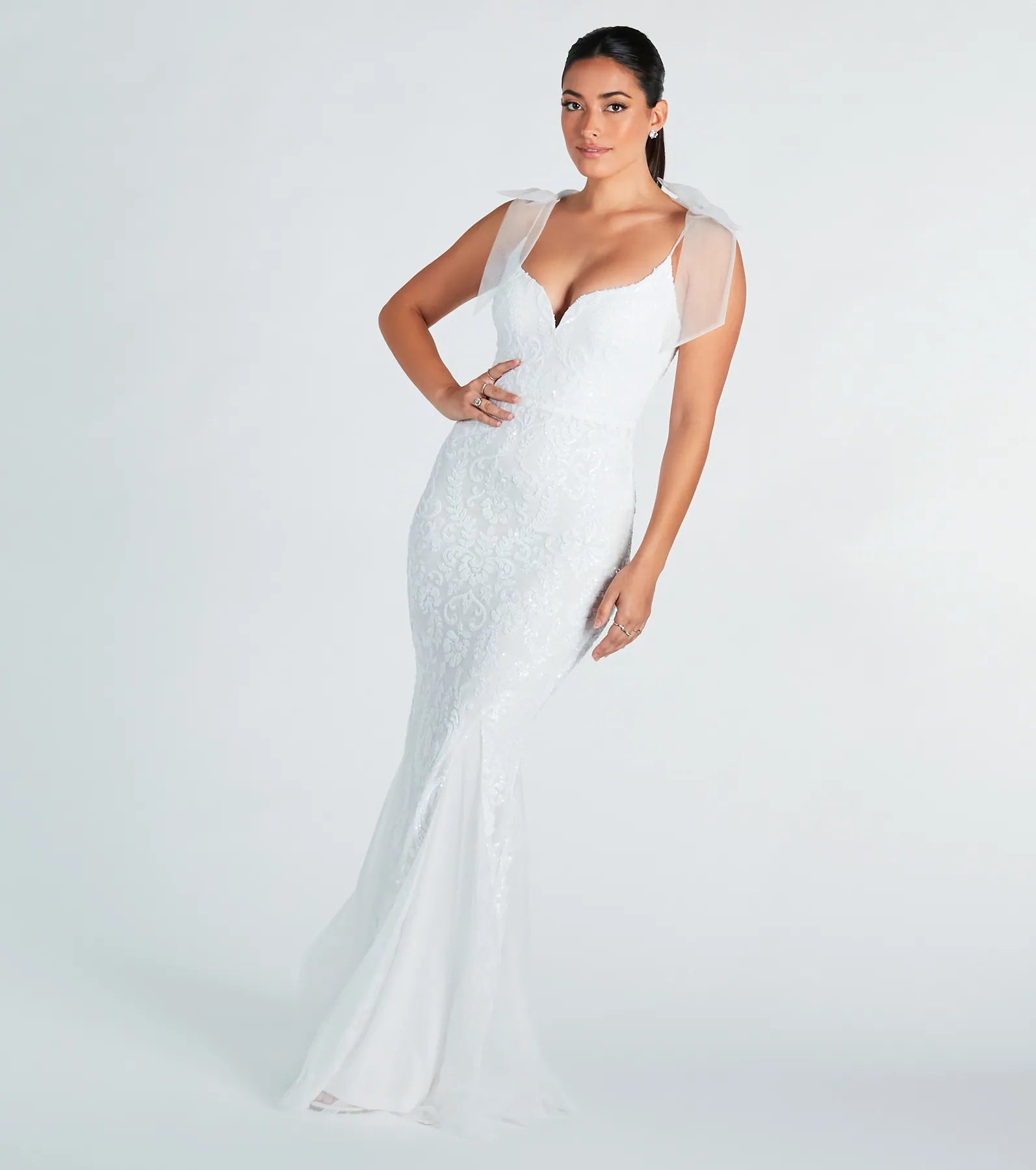 Ultimate Harlie Elegant Tulle & Sequin Mermaid Gown