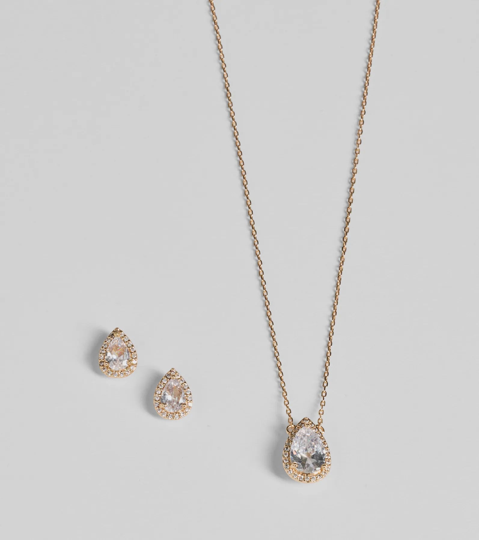 Premium Elegance Cubic Zirconia Necklace & Earrings Set