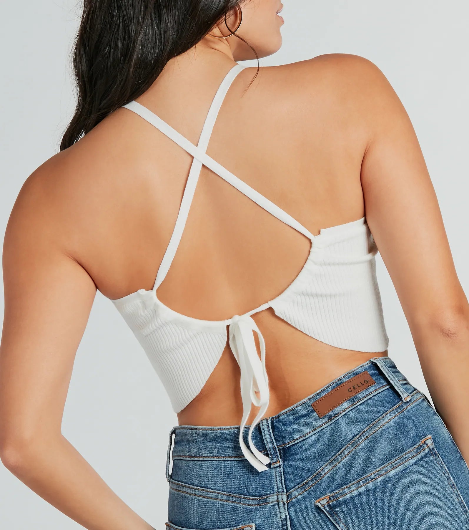 Ultimate Chic Halter Strappy Back Crop Top