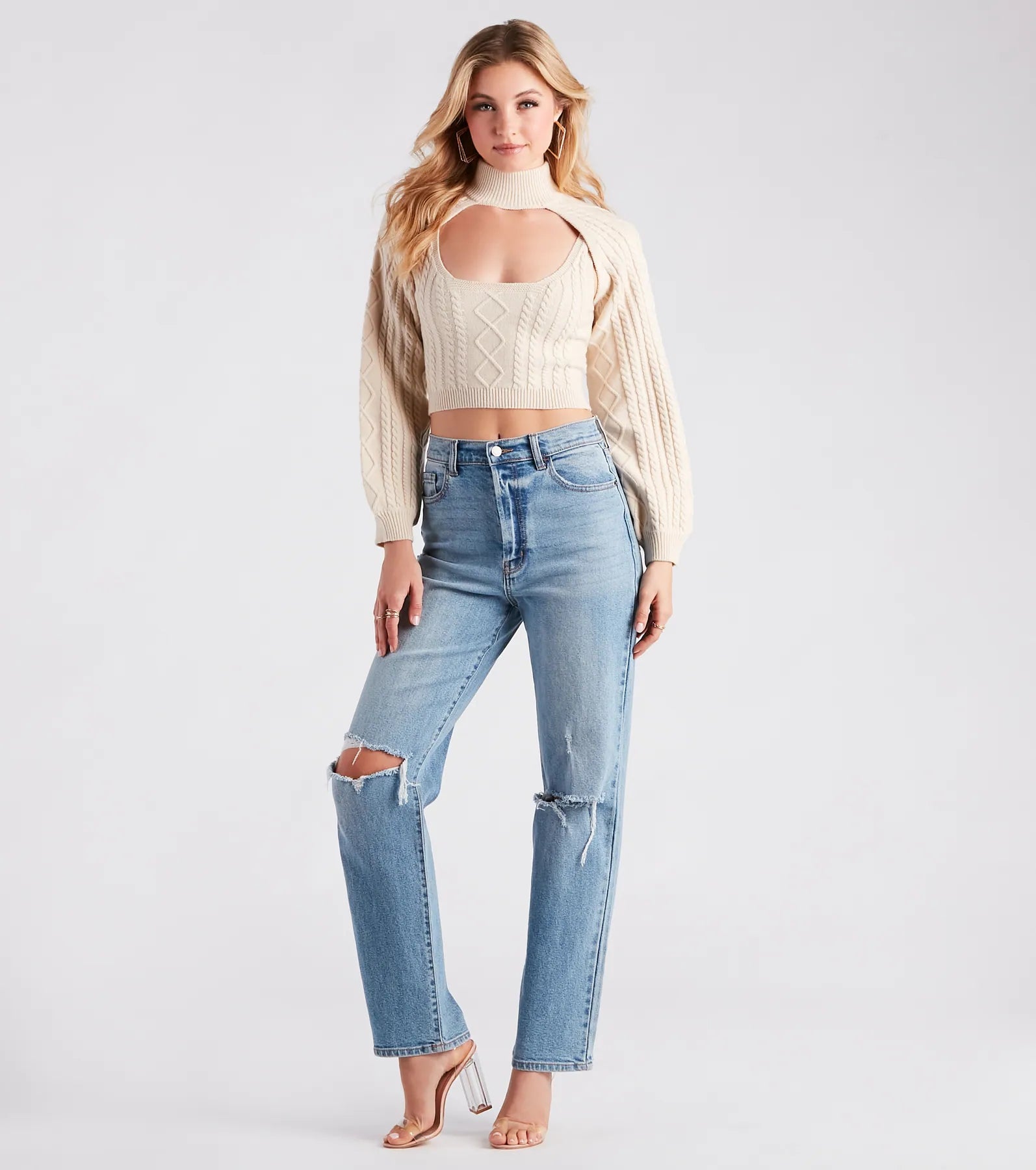 Premium Cable Knit Crop Top - Ultimate Fall Essential
